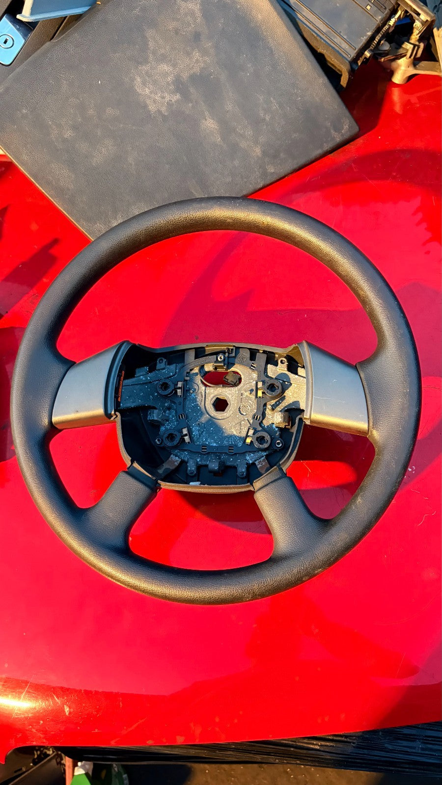 JAGUAR X-TYPE 2001-2009 LEATHER STEERING WHEEL 4X43-3F563