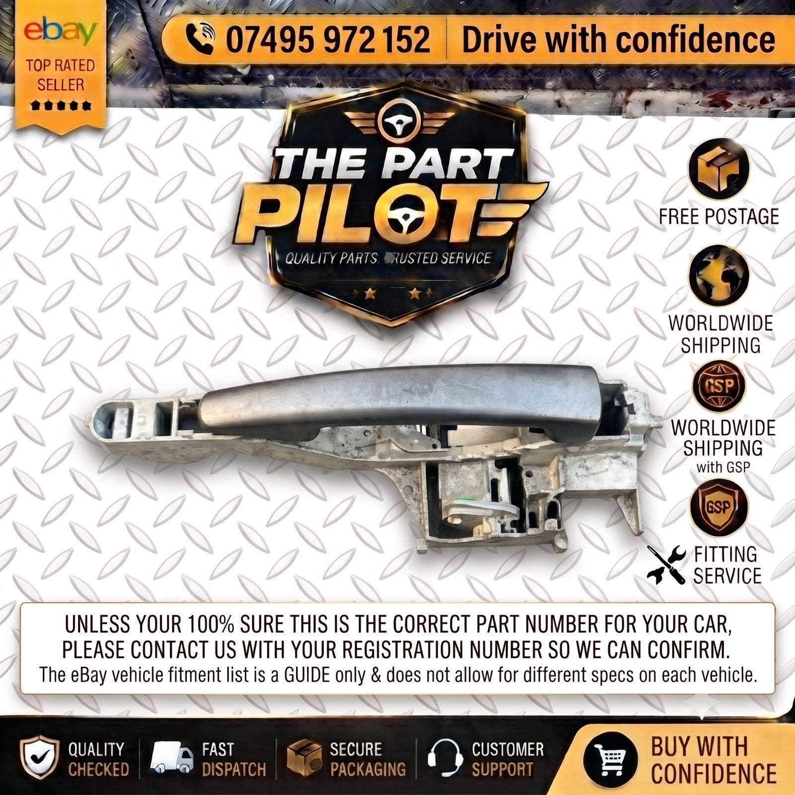 Citroen Picasso 2011 Front right front door exterior handle 1199D4
