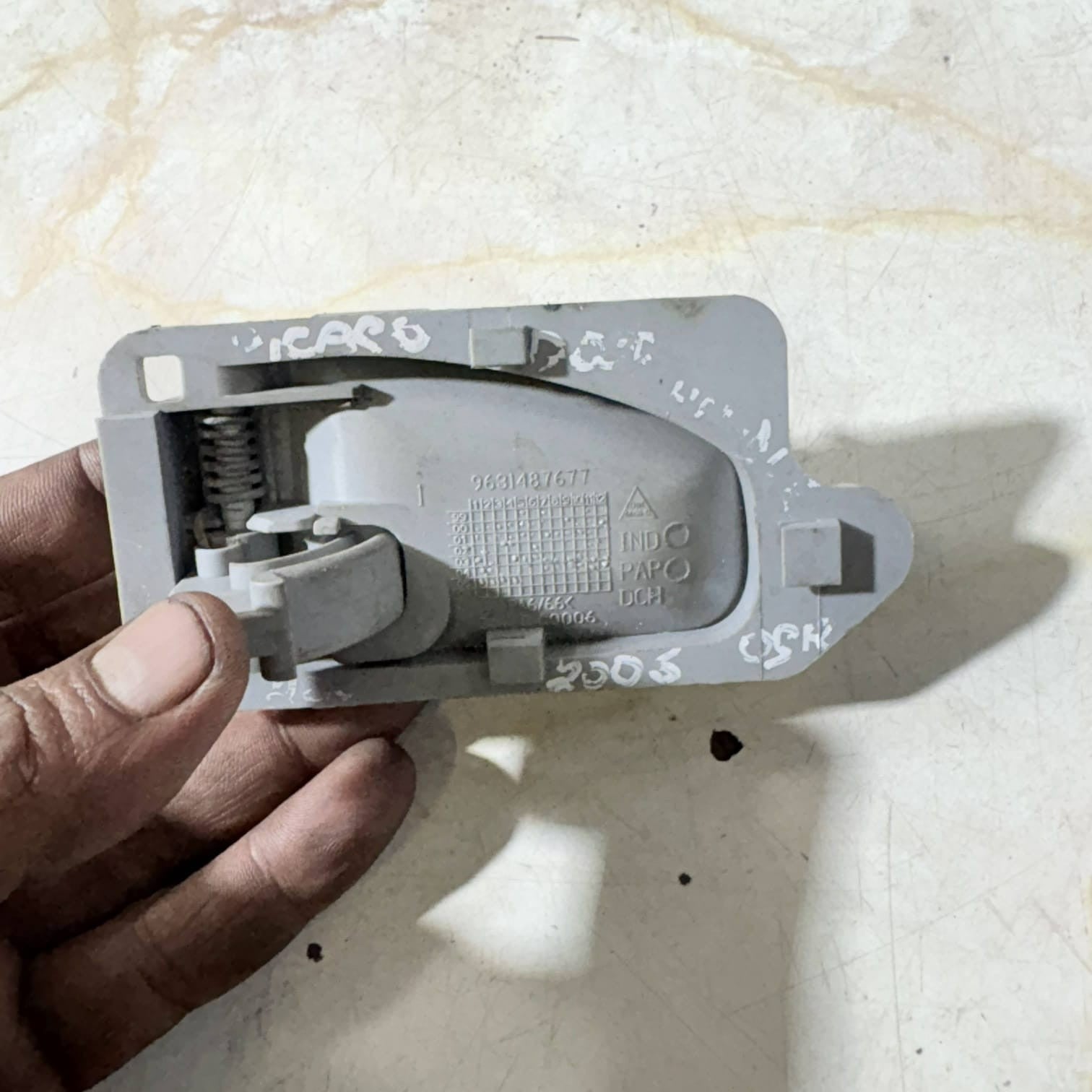 CITROEN XSARA PICASSO 2005 DRIVER REAR RIGHT INTERIOR DOOR HANDLE 9631487677