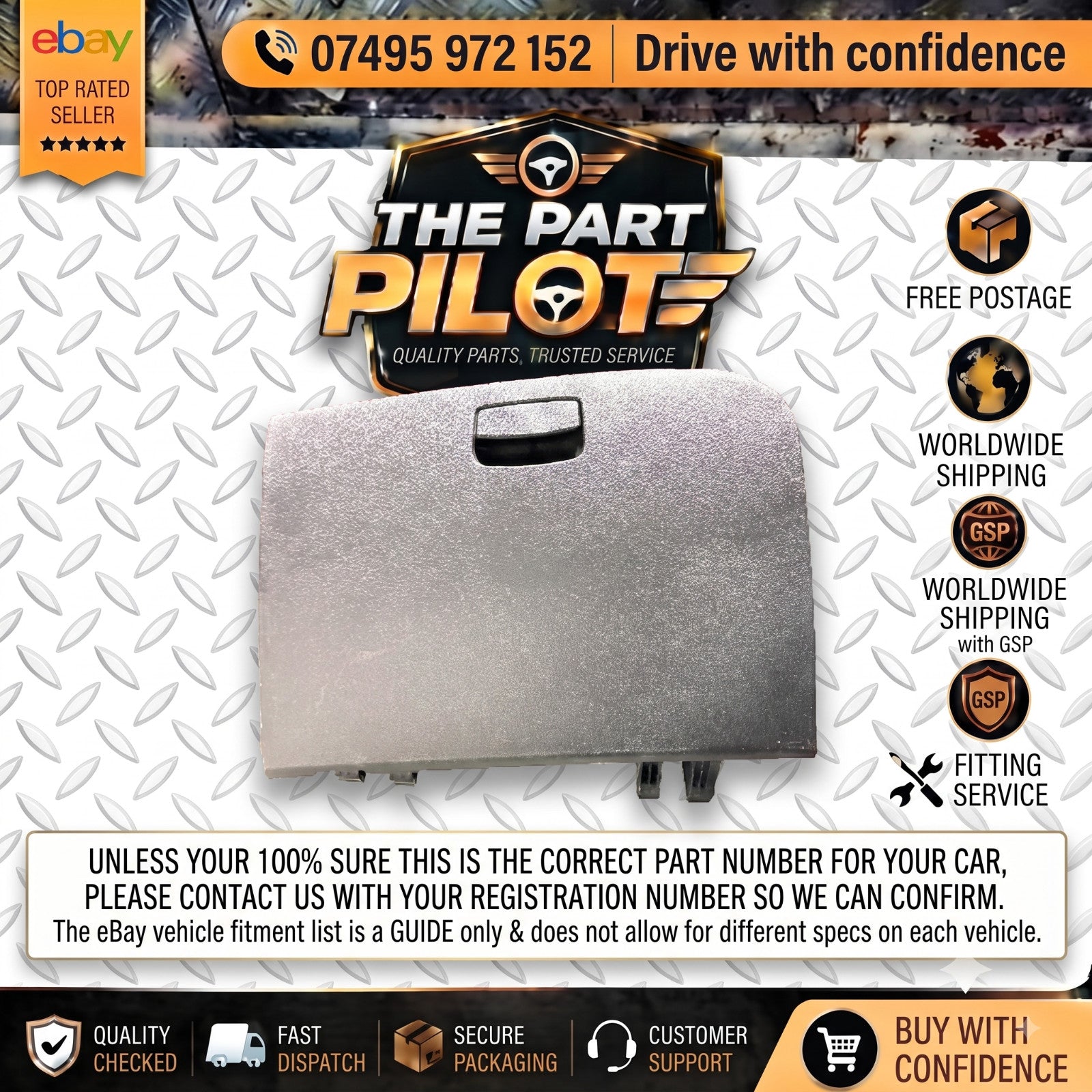 Kia Picanto Mk2 TA 2011-2017 Glove Box Dashboard Storage 3/5 Door