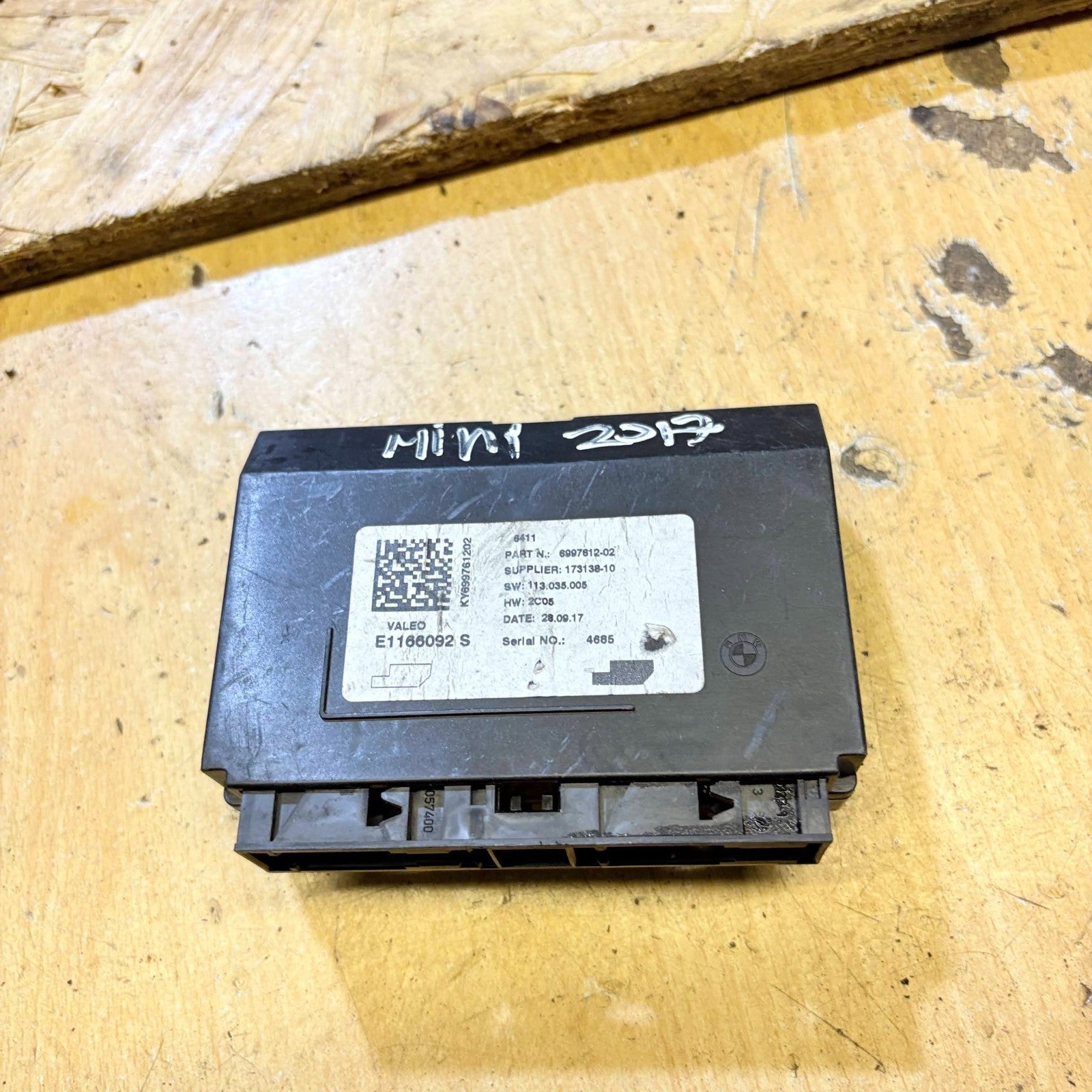 MINI BMW 2017 AIR CONDITIONING CONTROL MODULE E1166092S