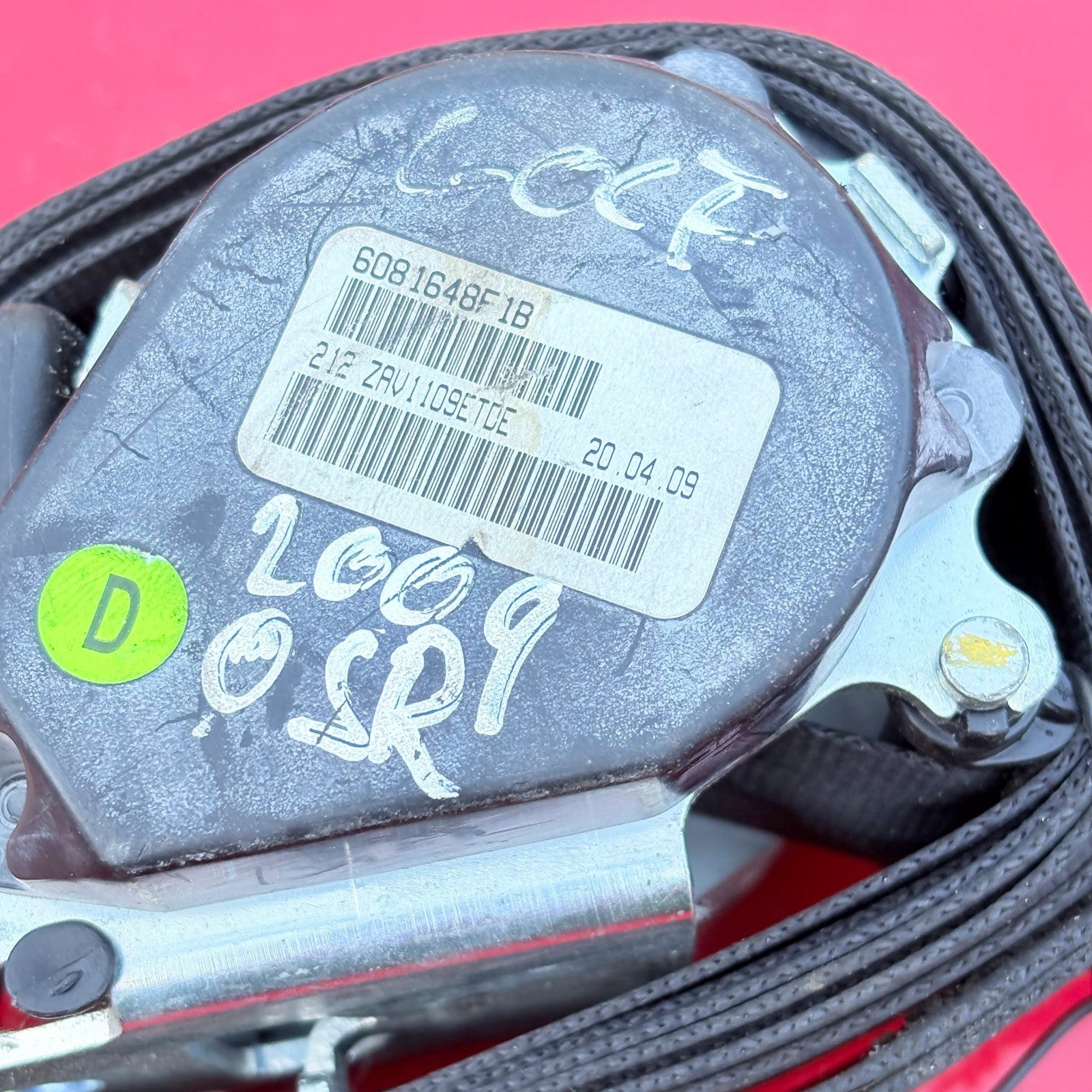 VW Golf Mk5 3 Door Rear Right Seat Belt Retractor Offside 2004-2009 1K3 857 806