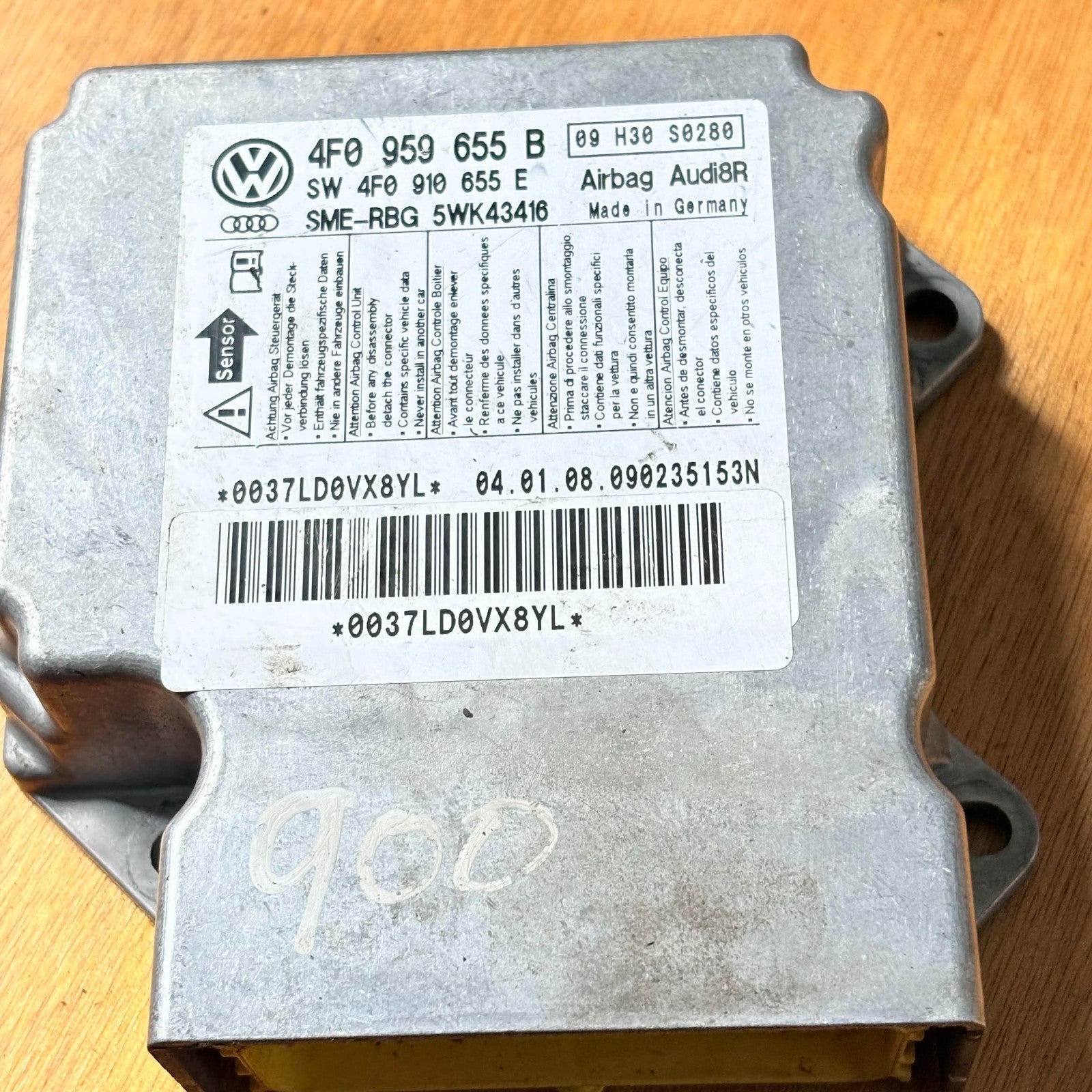 04-11 AUDI A6 C6 SALOON BAG ECU/MODULE 4F0 959 655 B/4F0959655B