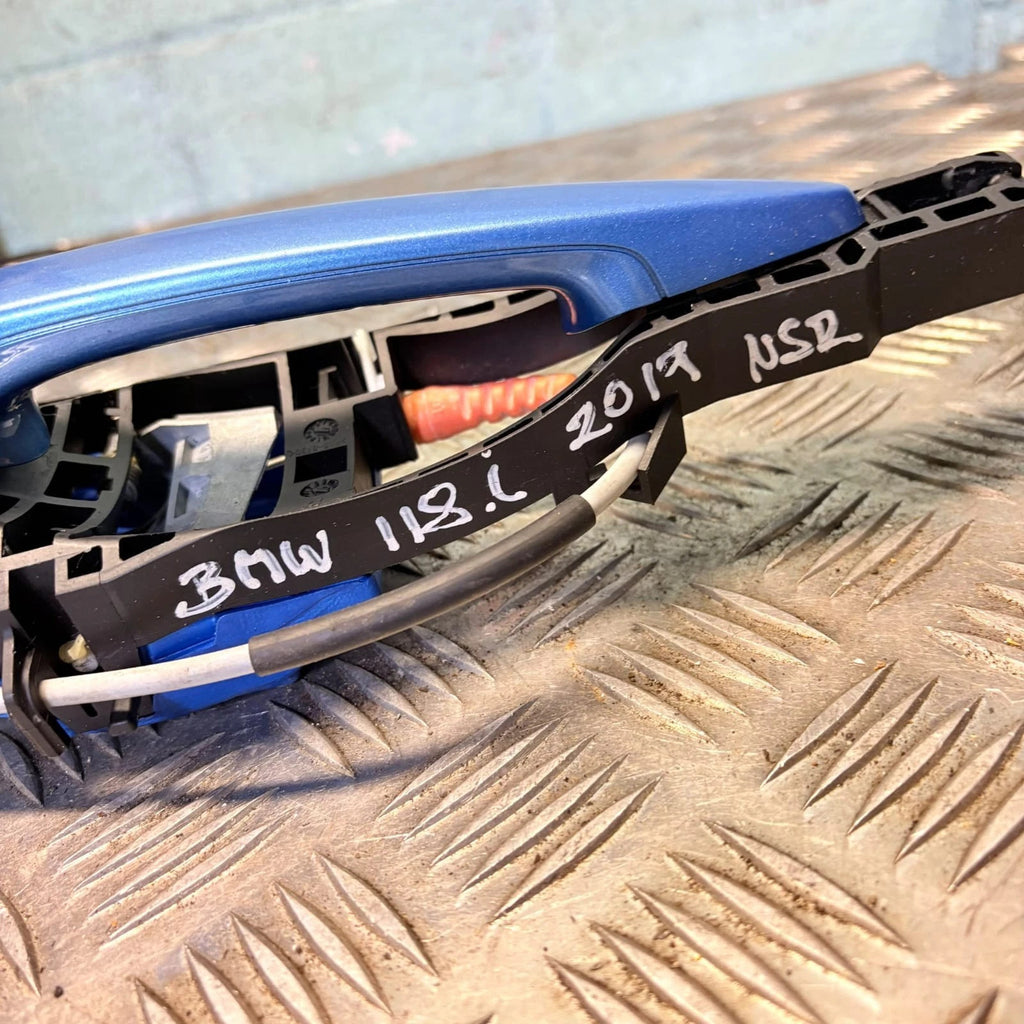 BMW 1 Series F20 5DR 2012-2017 Rear Left Outer Door Handle Blue 51227321641