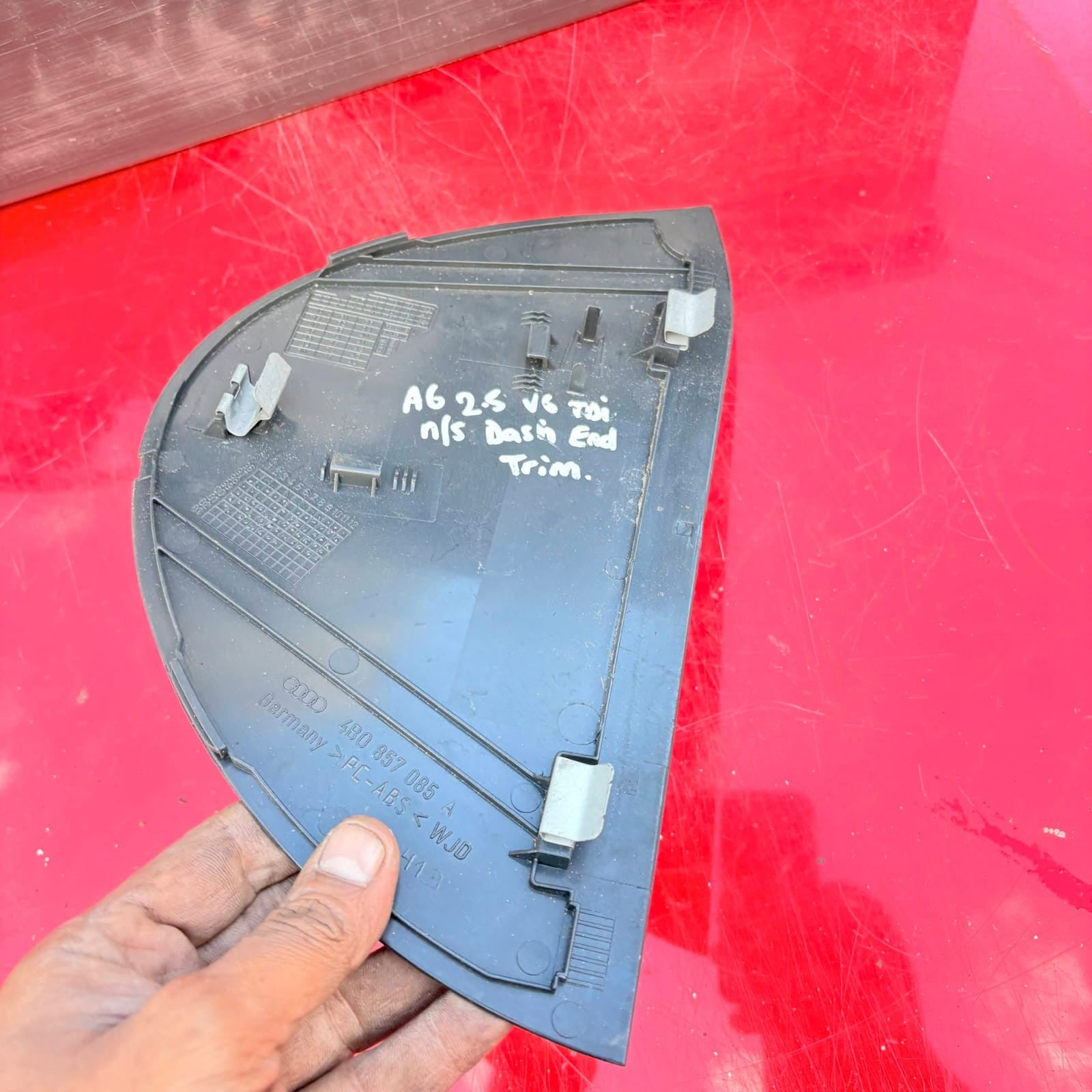 Audi A6 S6 C5 4B Right Passenger Dashboard side end trim 4B0857085A