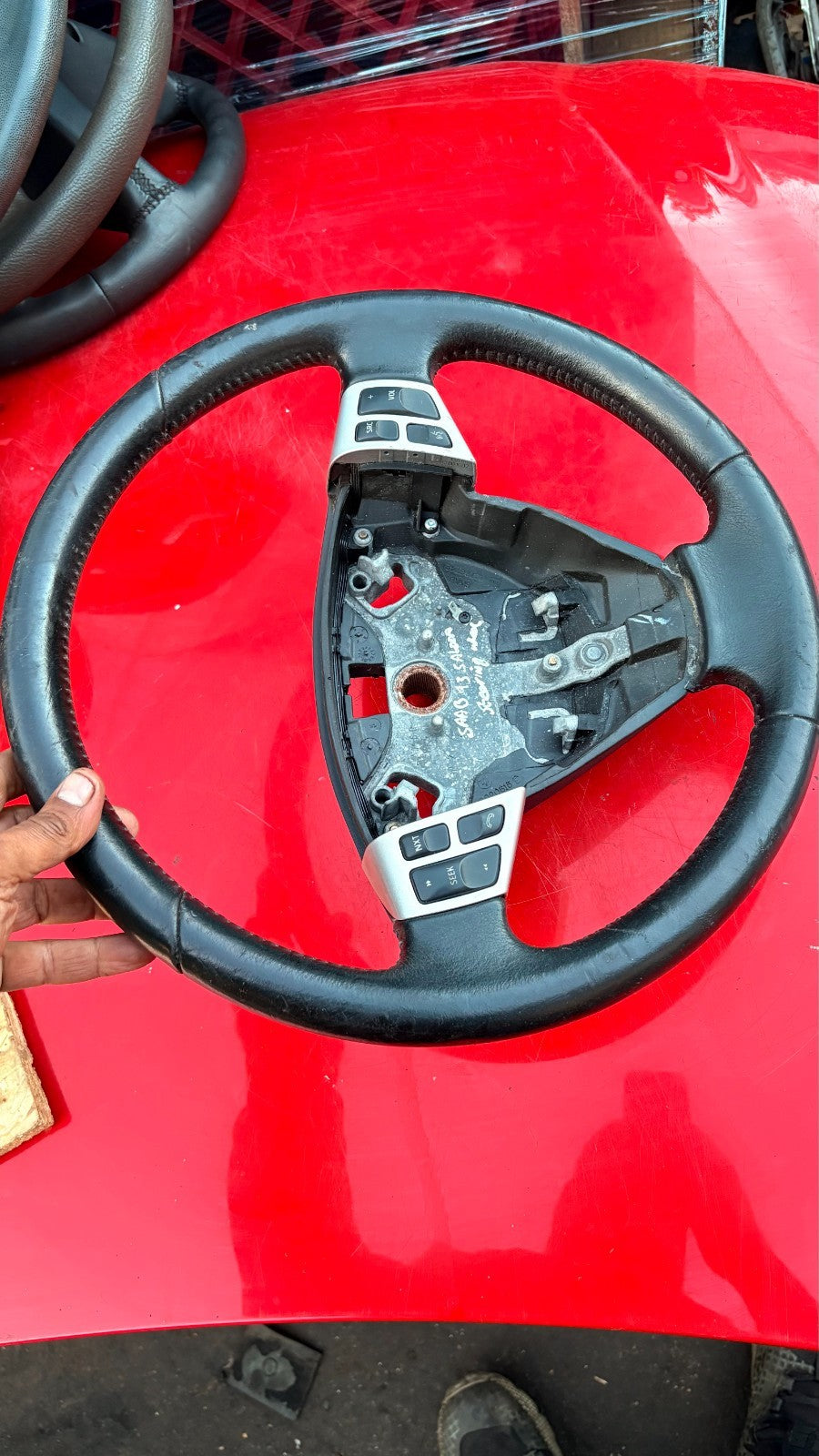 Saab 9-3 2003-2005 Leather Steering Wheel Multifunction Controls 6020815 1279674