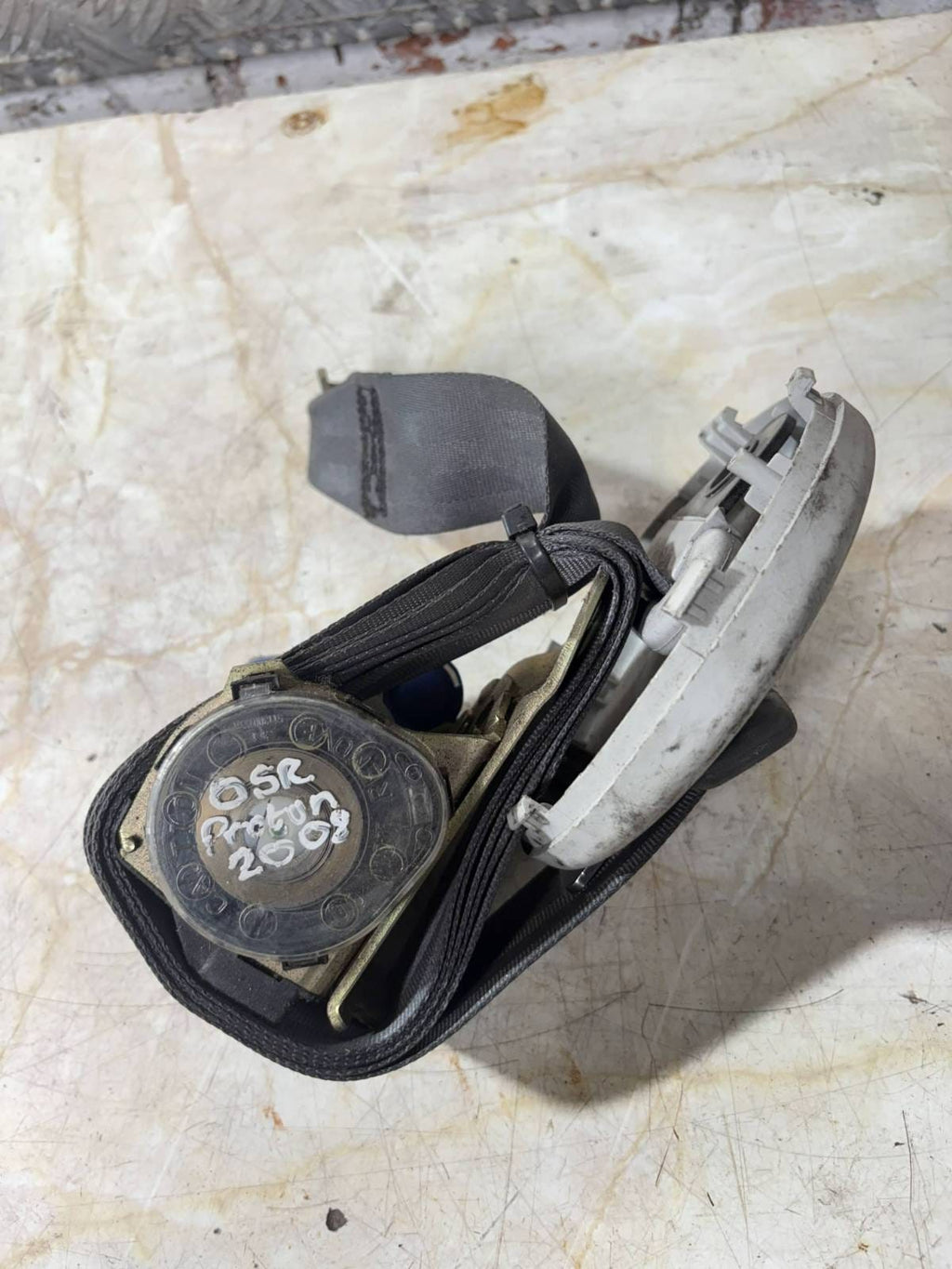 PROTON SATRIA NEO 2008 3DOOR OFFSIDE DRIVER SIDE REAR SEAT BELT 0434194