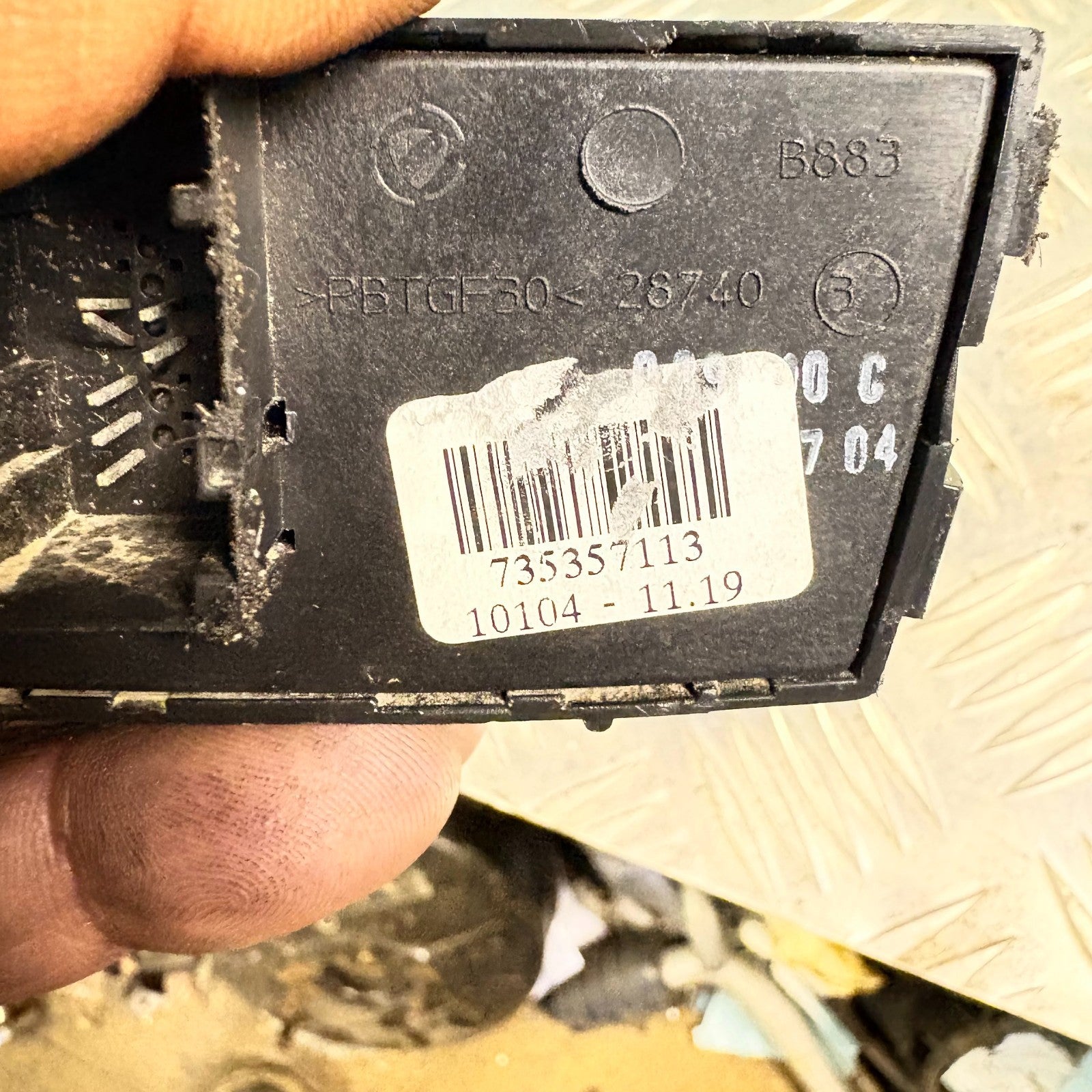 FIAT PANDA 03-12 HAZARD & FOG LIGHT SWITCH 735357113