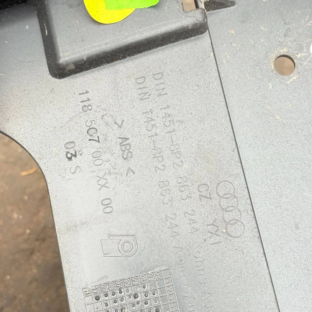 Audi RS3 8P Centre Console With Arm Rest Hole 8P2863244