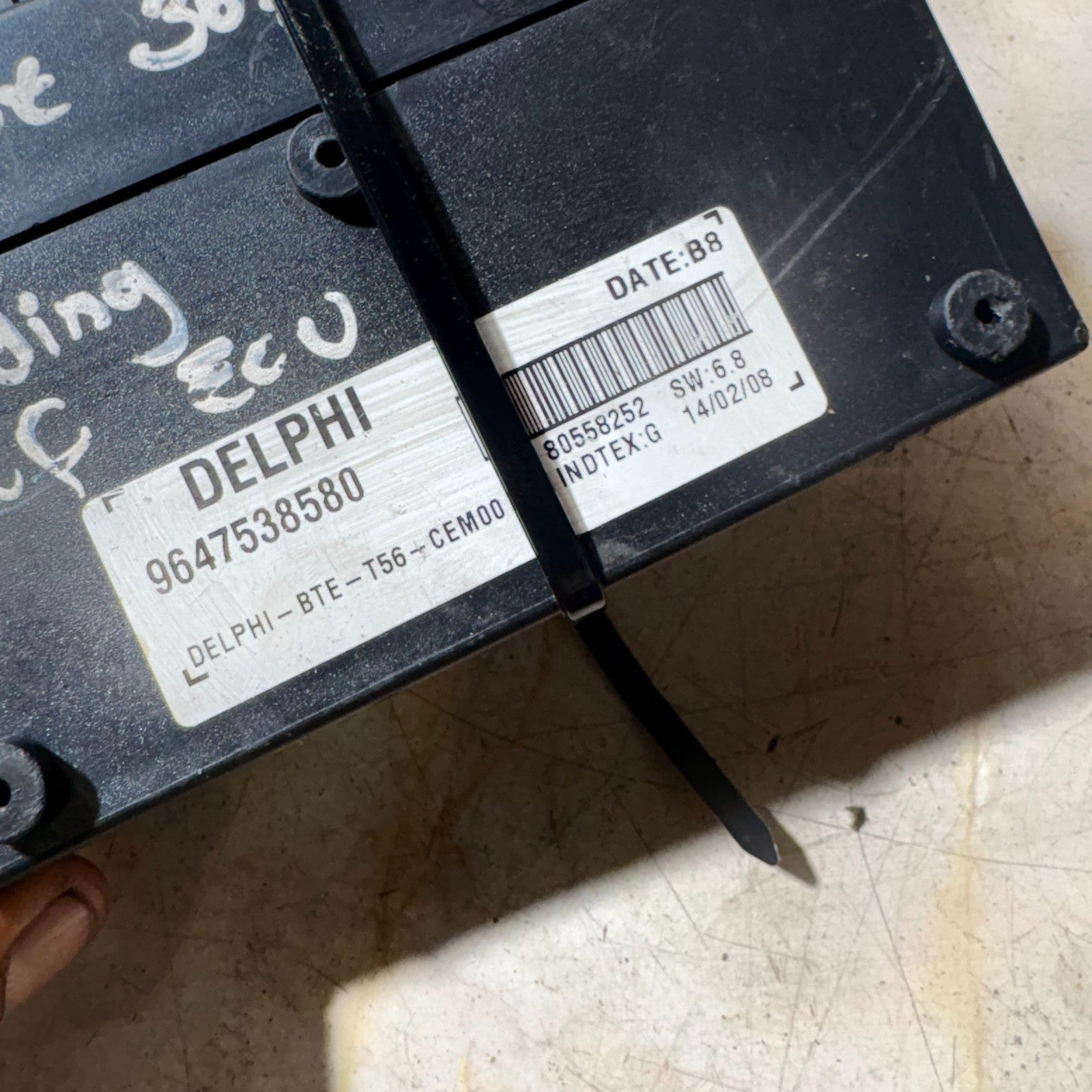 2003-2009 PEUGEOT 307 CC ROOF CONTROL MODULE 9647538580
