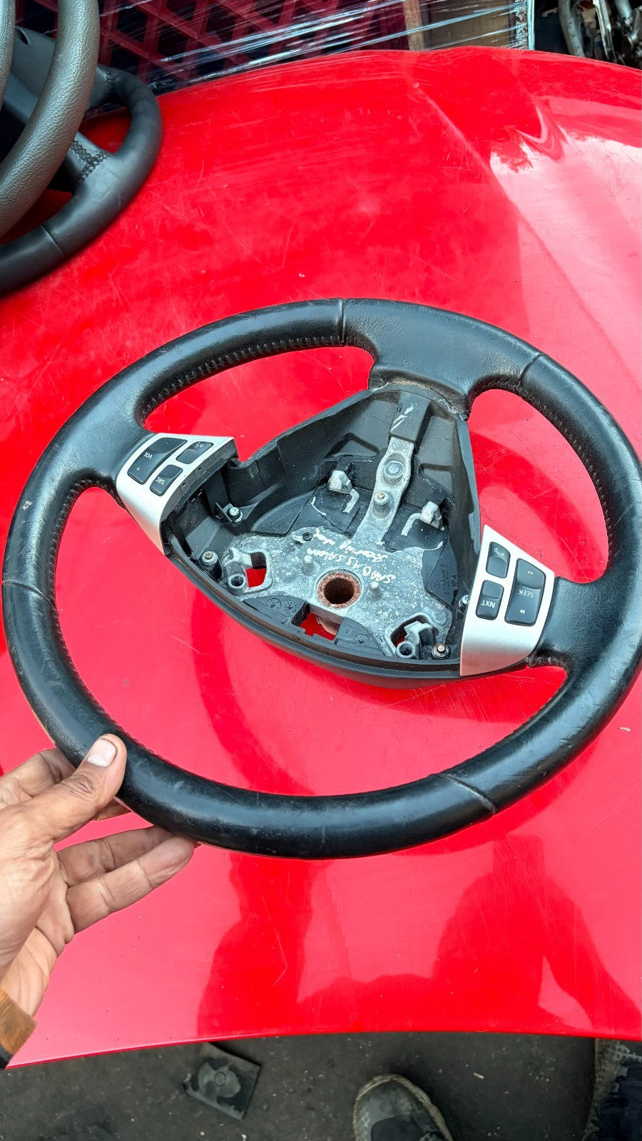 Saab 9-3 2003-2005 Leather Steering Wheel Multifunction Controls 6020815 1279674