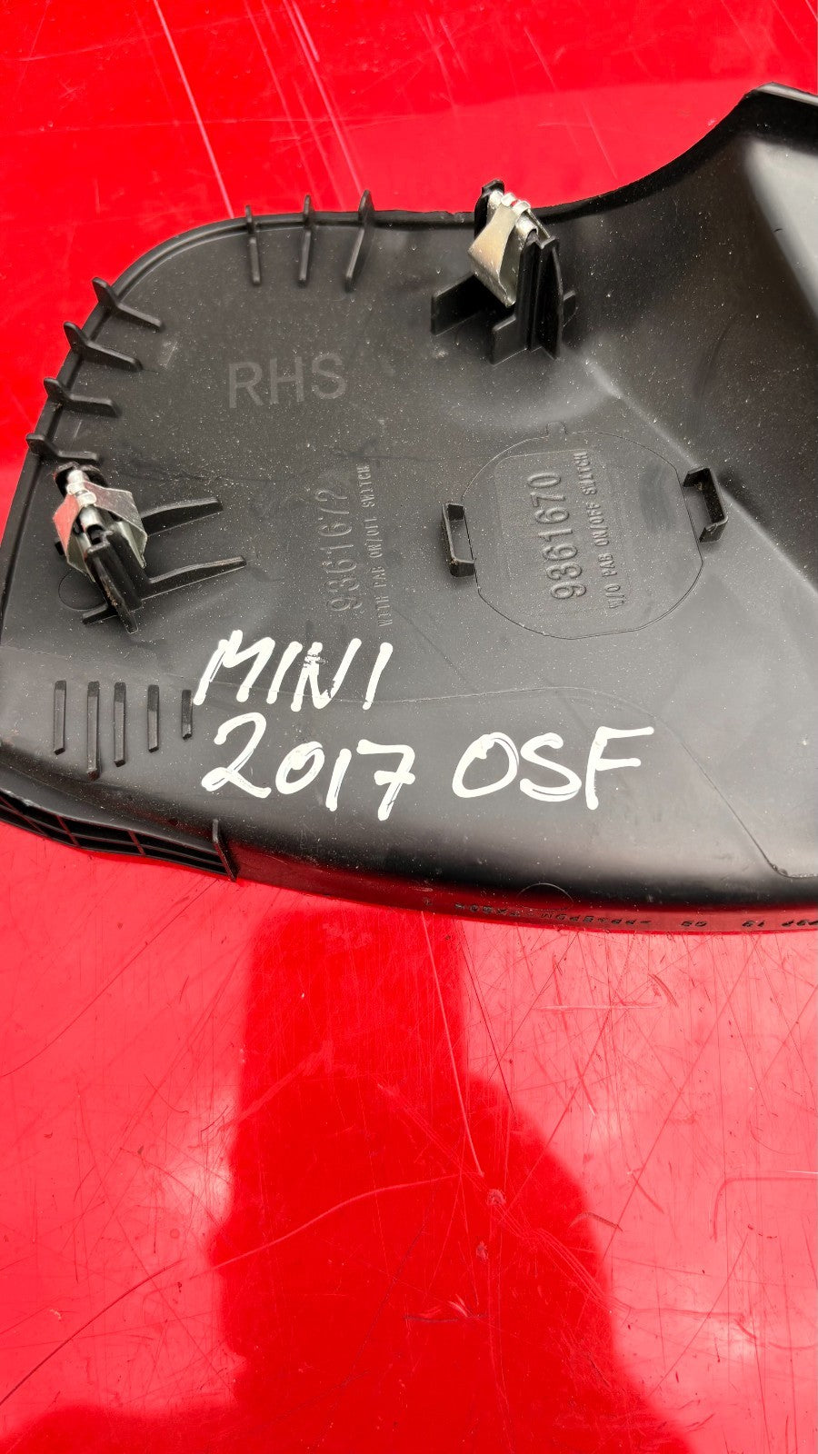 MINI COOPER F56 DASHBOARD END TRIM COVER RIGHT DRIVER SIDE 2017 9361670