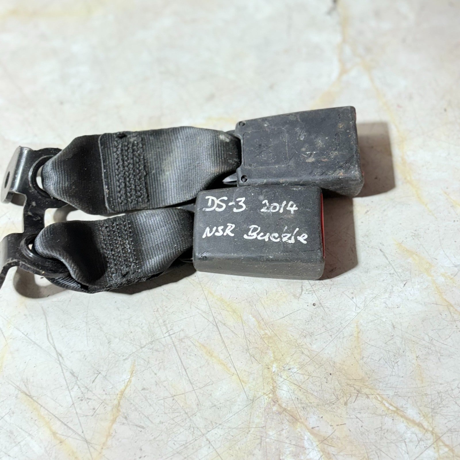 2014 CITROEN DS3 SEAT BELT TWIN BUCKLE REAR LEFT PASSENGER SIDE