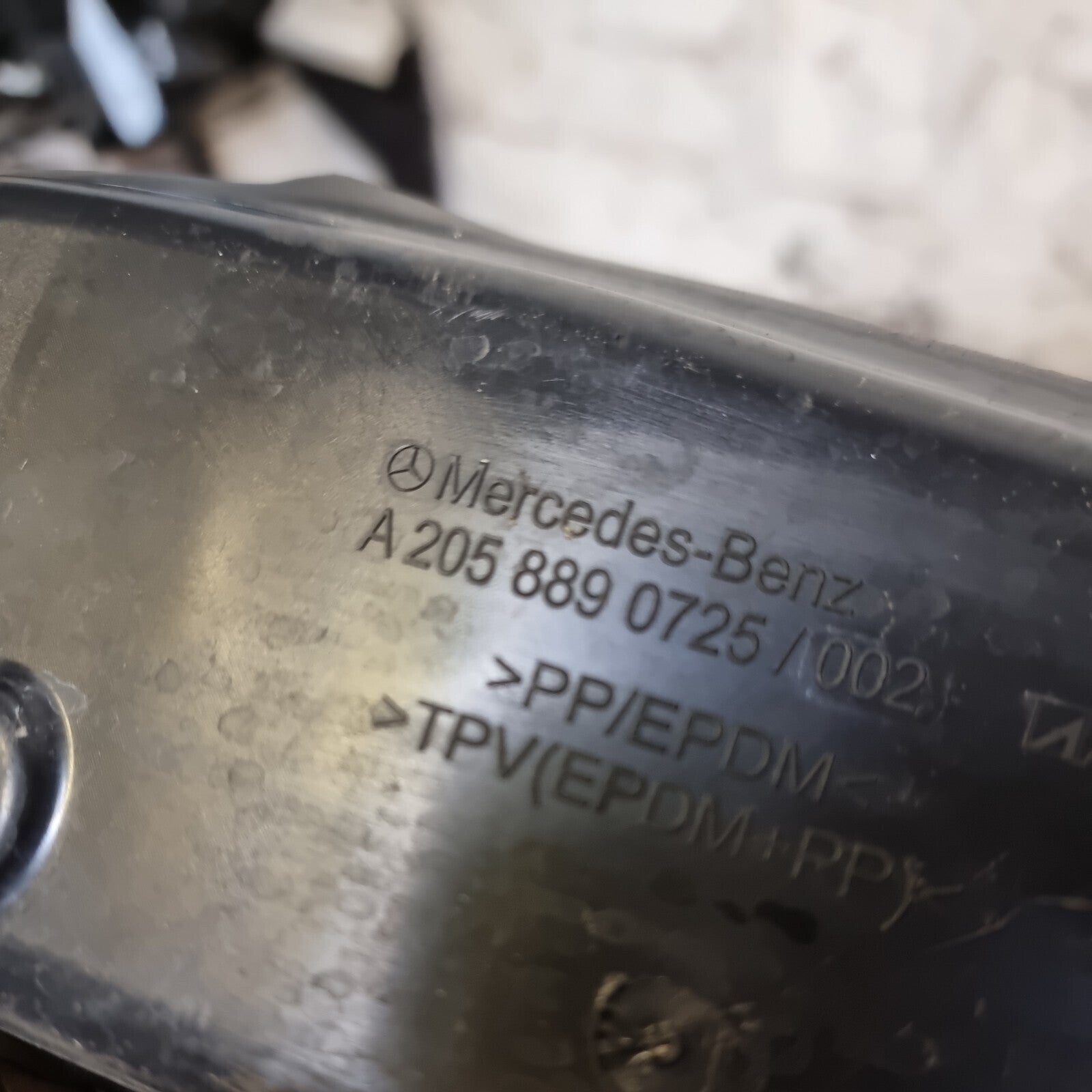 MERCEDES-BENZ C Cabrio A205 Front Left Wing Fender Seal Cover A2058890725 2016