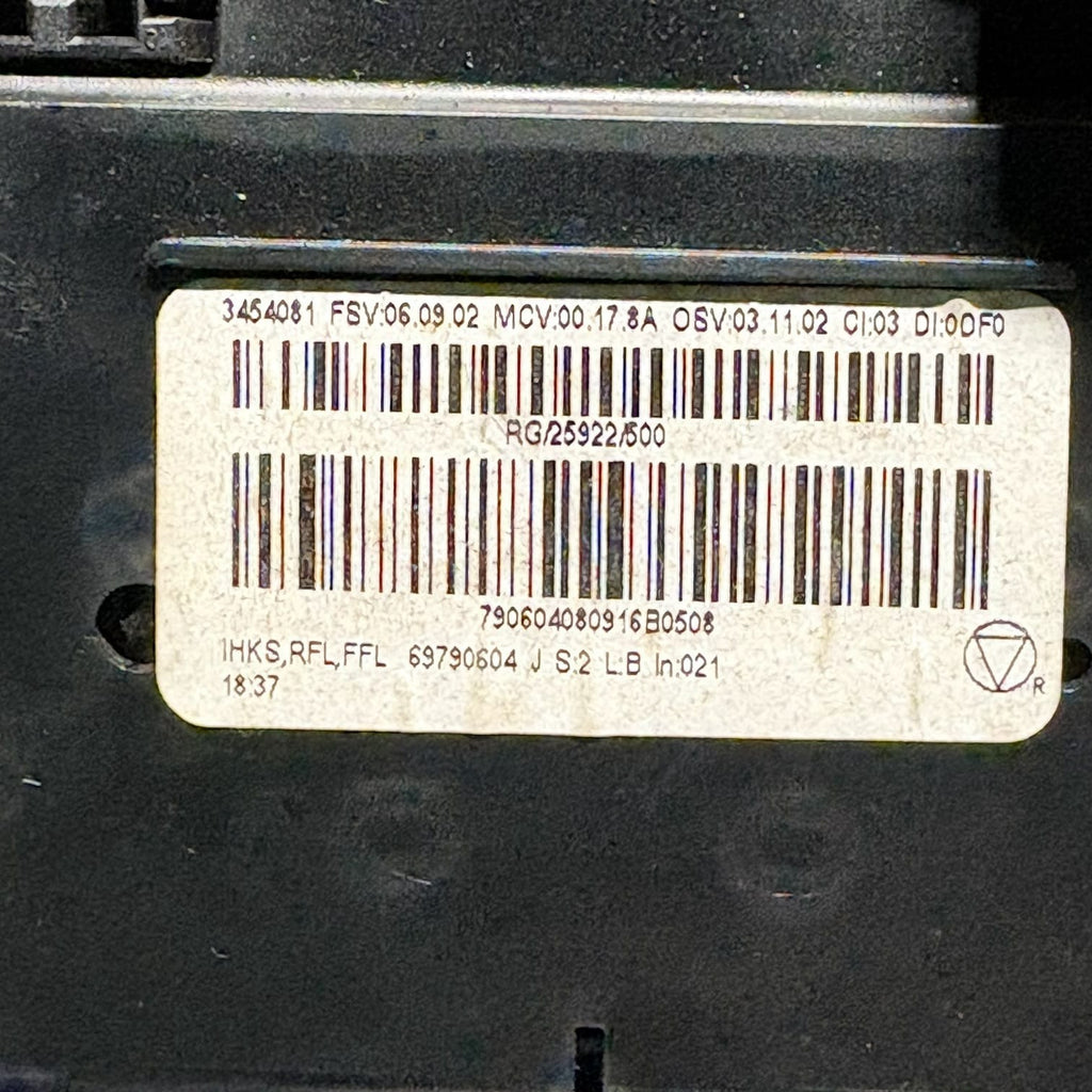 MINI CONVERTIBLE HEATER CONTROL PANEL ASSEMBLY 0068009504