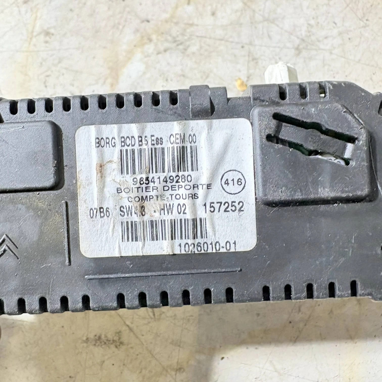 Citroen C4 Digital Clock Display Screen 9654149280 MK1 #172
