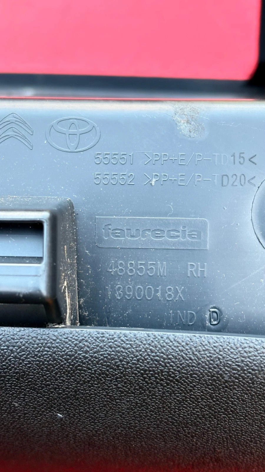 Citroen C1 14-22 Peugeot 108 14-22 Aygo AB40 14-21 Glove Box Lid 55550-0H020