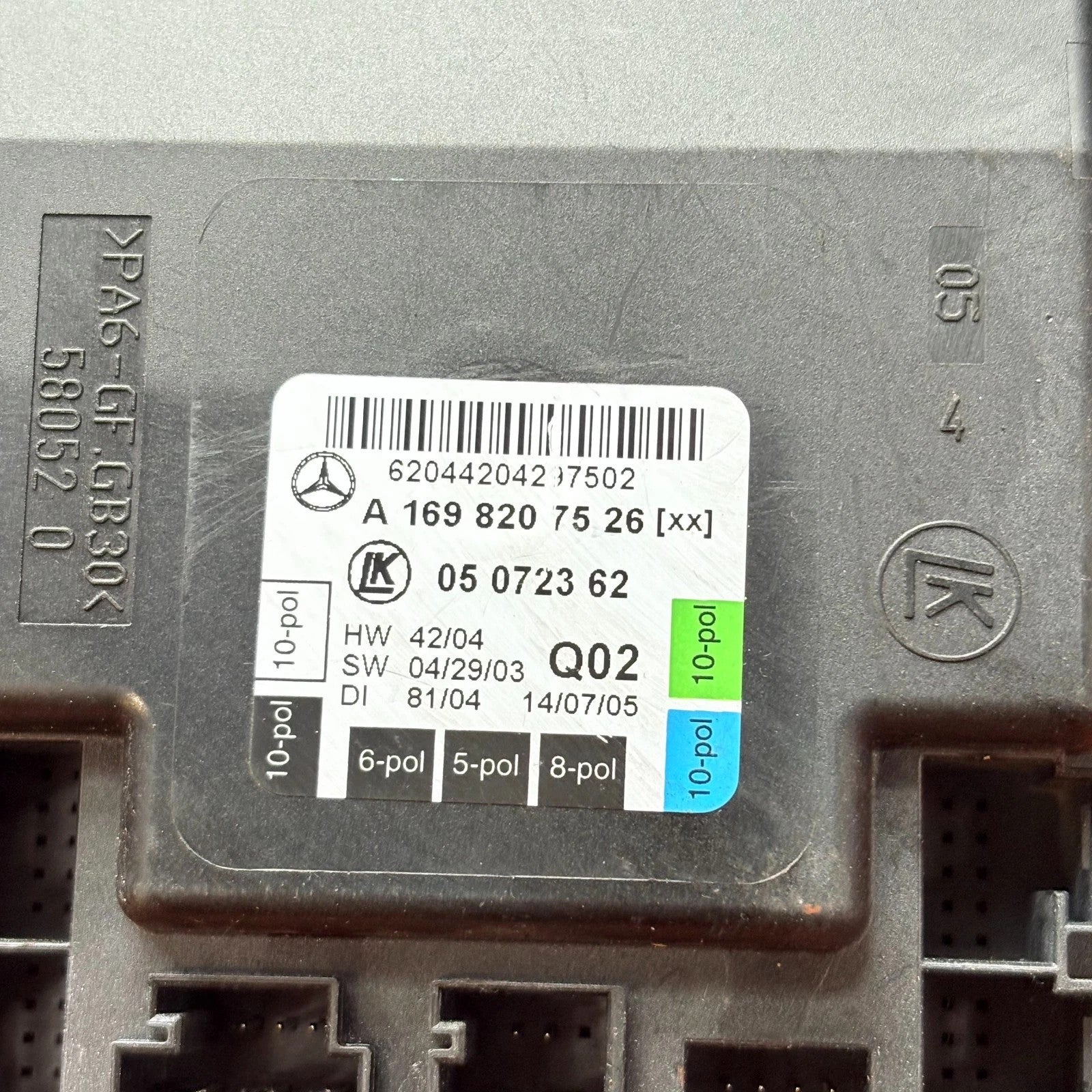 Mercedes A150 2005 Door Control Unit Left N/S Rear A1698207526