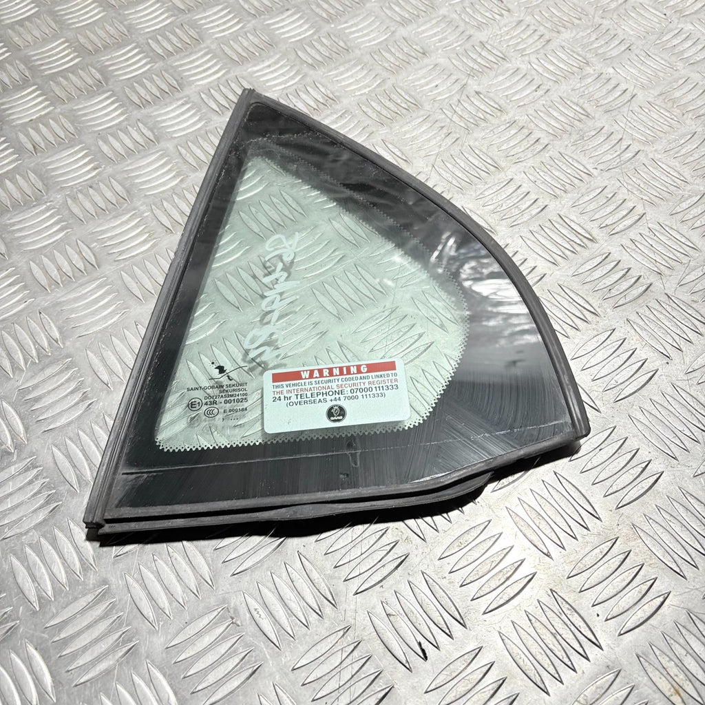SAAB 2008 LEFT REAR PASSENGER NEARSIDE QUARTER WINDOW