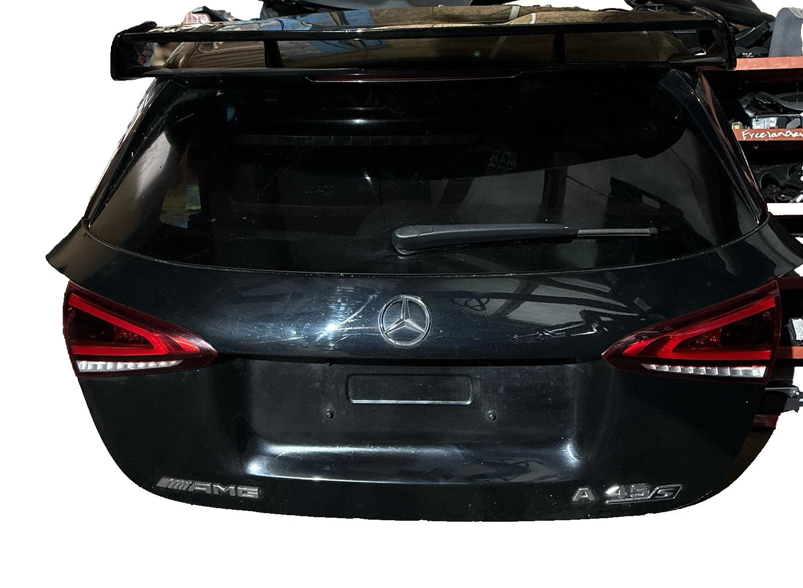 2019-2023 Mercedes A-Class W177 Hatchback A45S Tailgate Boot Lid Spoiler Black