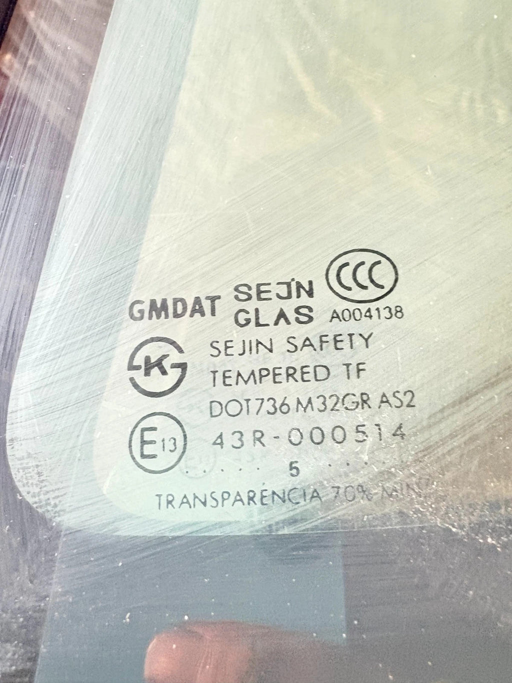 Chevrolet Tacuma 2004-2009 Quarter Front Left Door Window Glass 43R000514