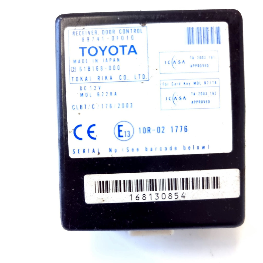 Toyota Corolla Verso 2009 Mk1 Immobilier Control Module Ecu-89741-0f010