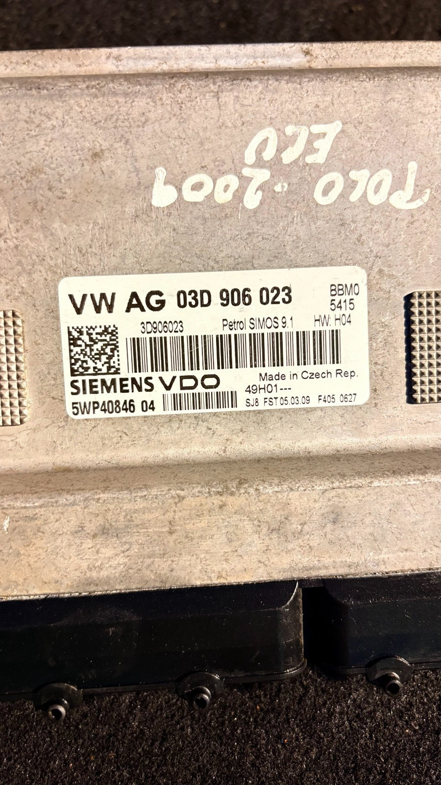 VW Polo 9N/9N3 2005-2010 1.2 BBM ECU 03D906023 Siemens SIMOS 9.1
