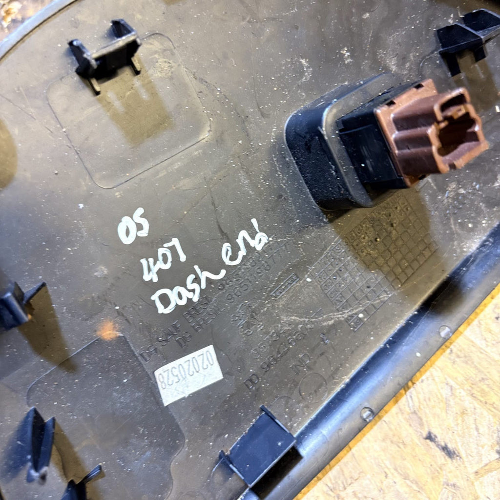 PEUGEOT 407 AIRBAG SWITCH DASHBOARD END PANEL 9651198777 OS