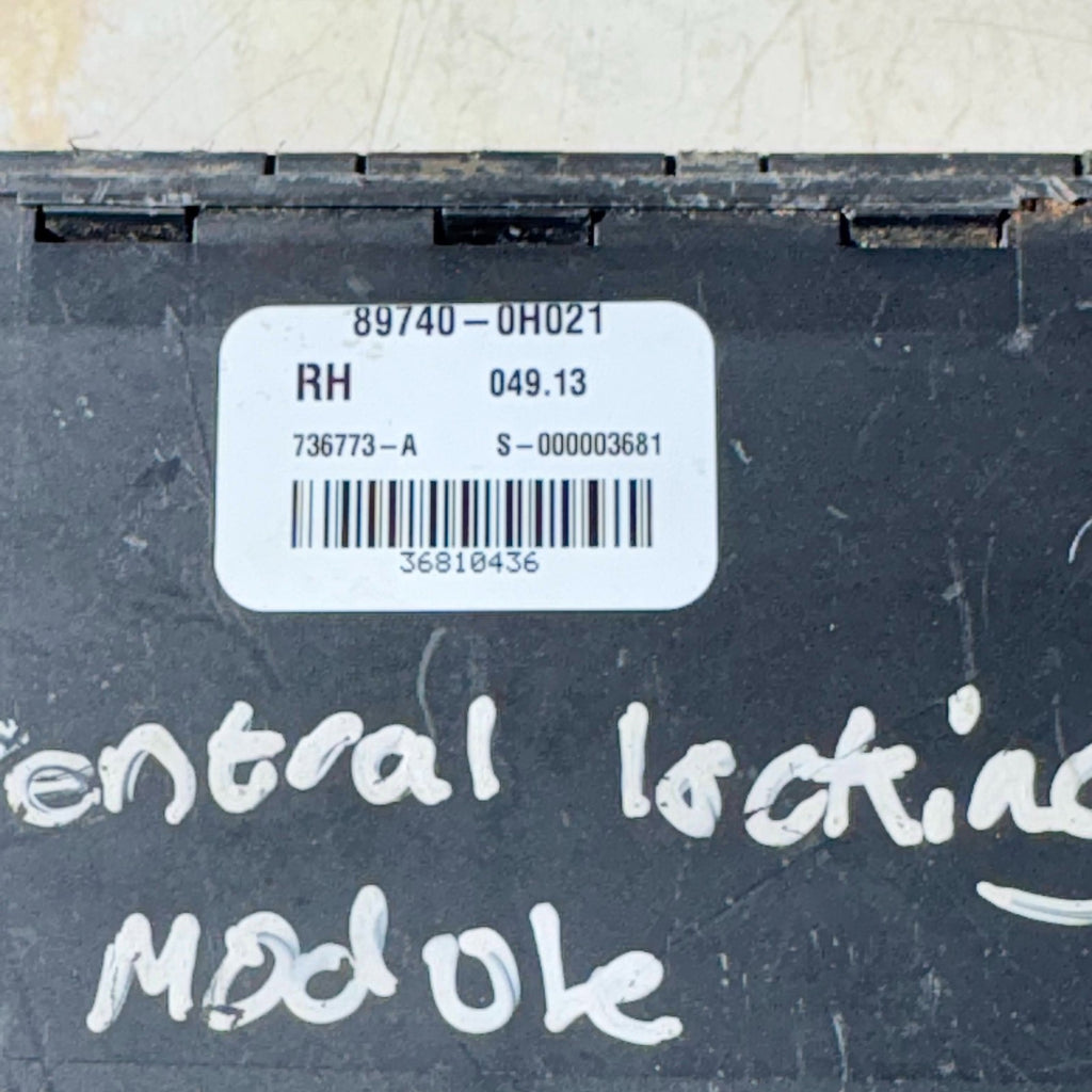 TOYOTA AYGO 2013 DOOR CONTROL MODULE ECU 89740-0H021