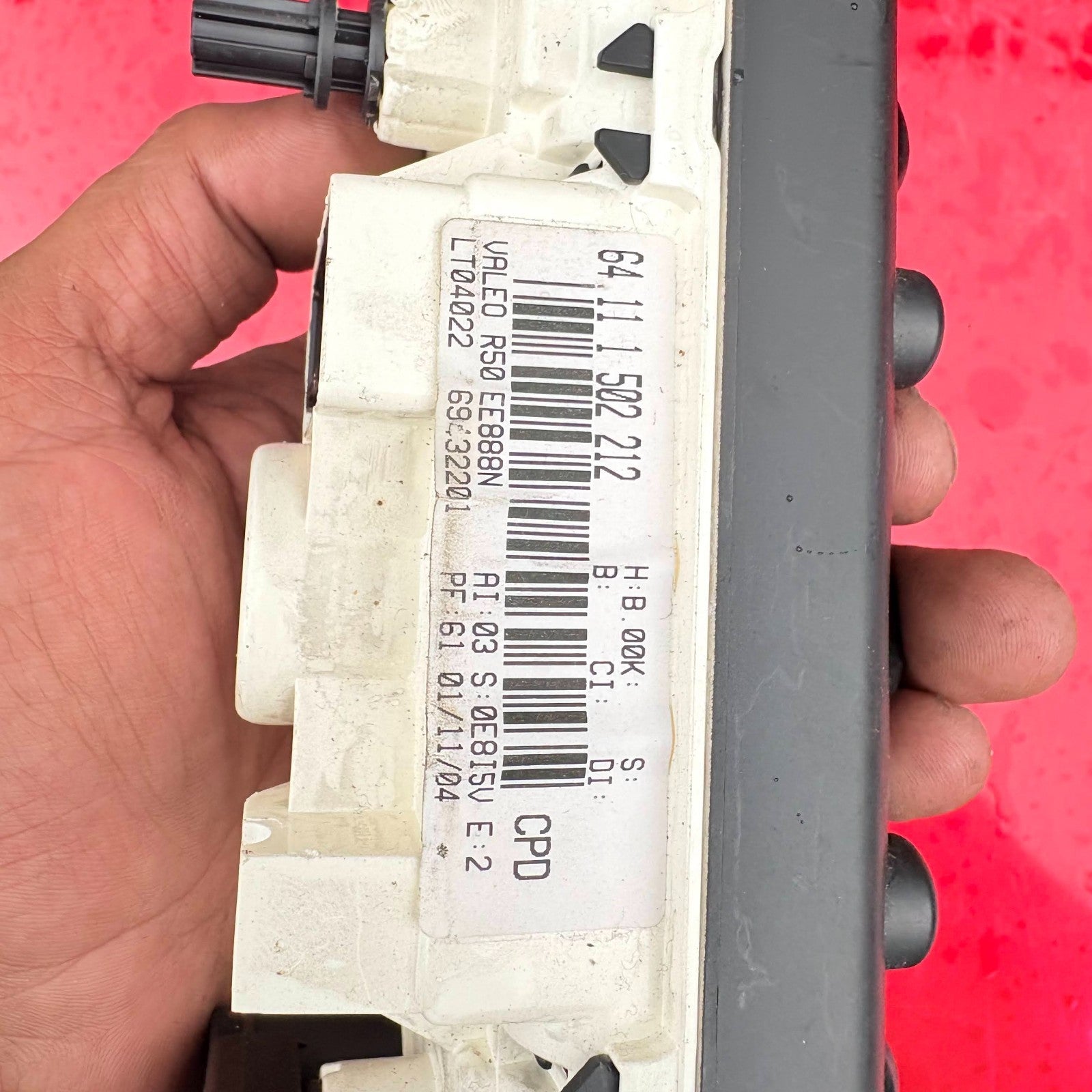 MINI COOPER 2001-2006 HEATER CONTROL PANEL 64111502212 64 11 1 502 212
