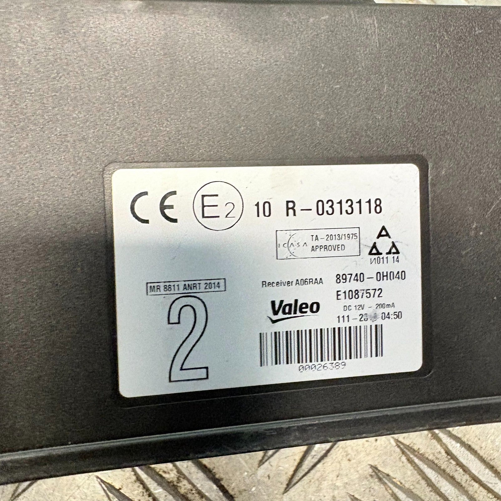 Citroen C1 Peugeot 108 Toyota Aygo Mk2 2014-2021 Valeo Door Lock ECU 89740-0H040