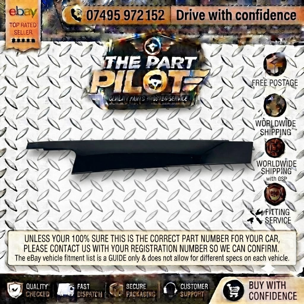 BMW 1 Series F20 5 Door 2011-2019 Right B Pillar Outer Trim 51347276964 7276964