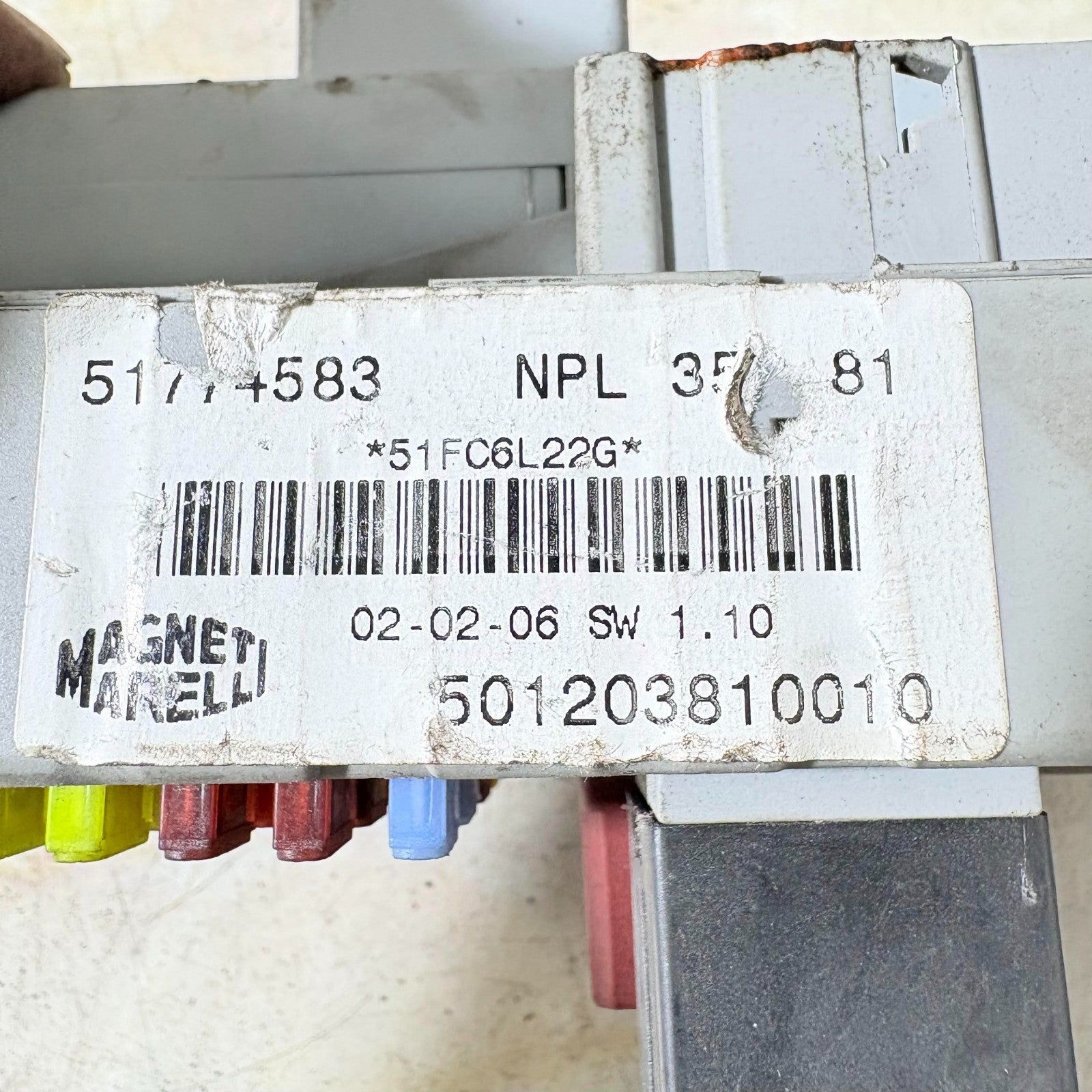 Fiat Idea 2003-2012 BCM Body Computer Interior Fuse Box Marelli 51714583 406626