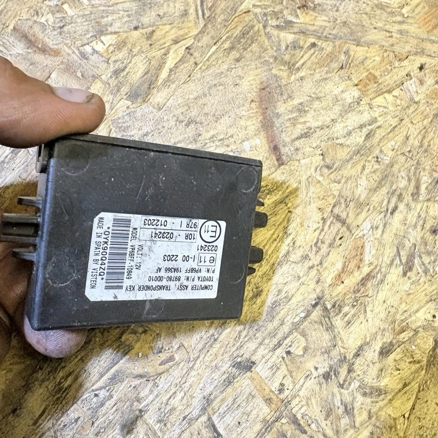 TOYOTA YARIS MK2 05-11 IMMOBILISER TRANSPONDER KEY CONTROL UNIT ECU 89780-00010