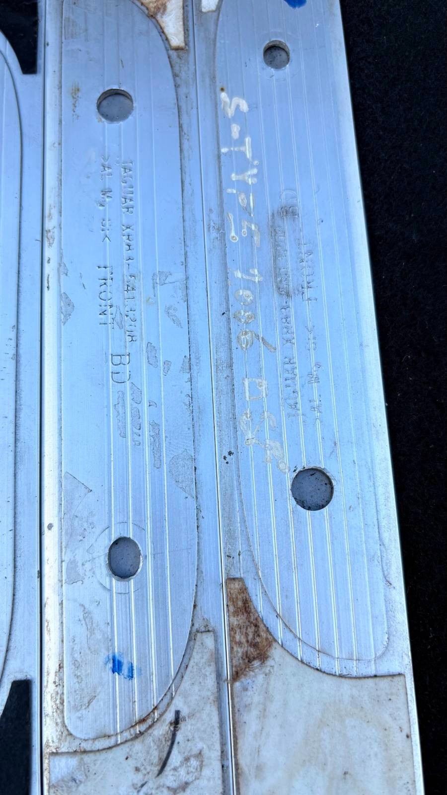 JAGUAR S-TYPE 1999-2008 FRONT & REAR DOOR SILL KICK PLATE SCRUFF GUARD TRIM SET
