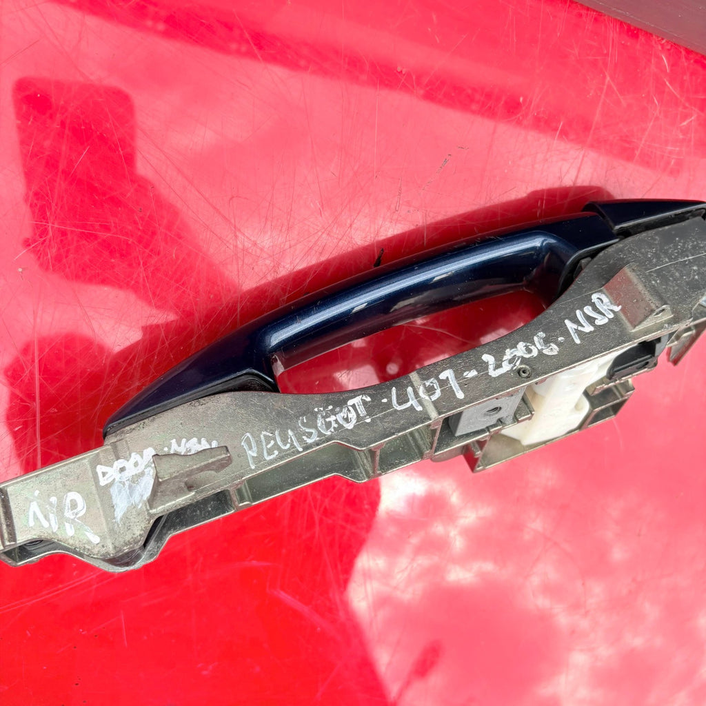 04-12 PEUGEOT 407 MK1 N/S Passenger Rear Door Handle Outer 9653401680