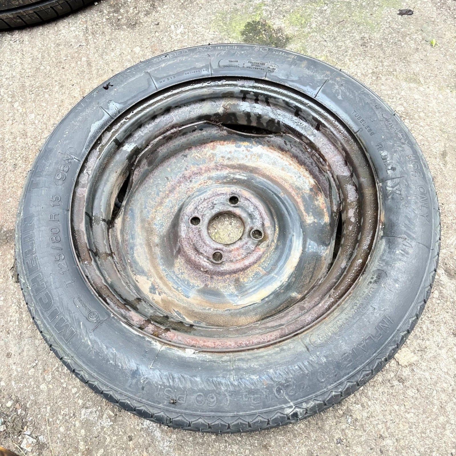 Rover 600 800 Series 15" Space Saver Spare Wheel 5x114.3&Michelin Tex T125/80R15