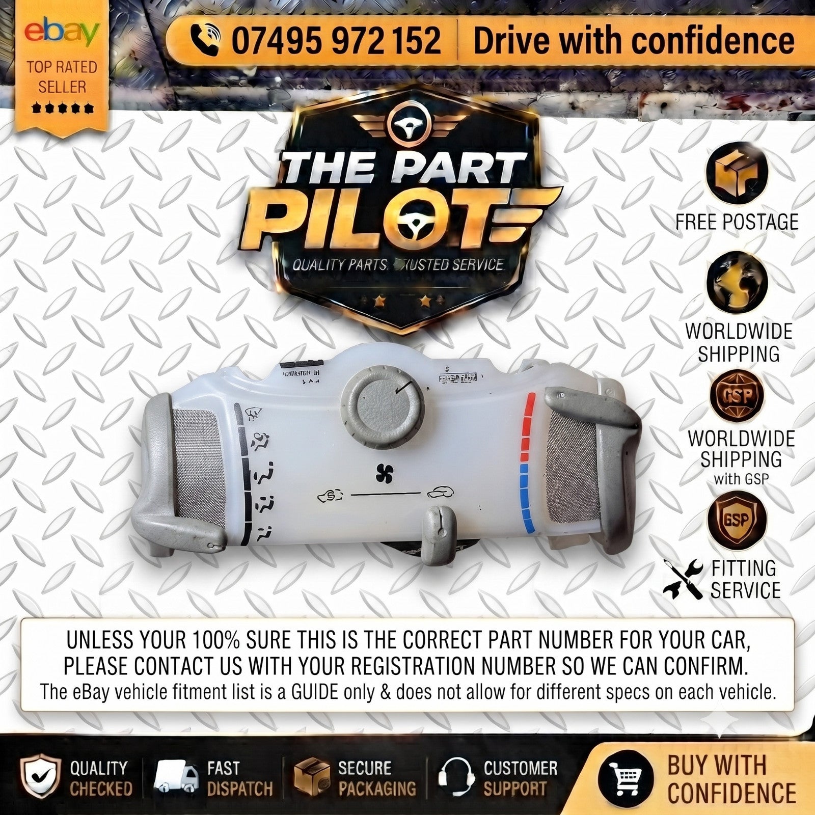 TOYOTA AYGO MK1 PEUGEOT 107 CITROEN C1 2005-2014 HEATER CONTROL PANEL 55900-0H01