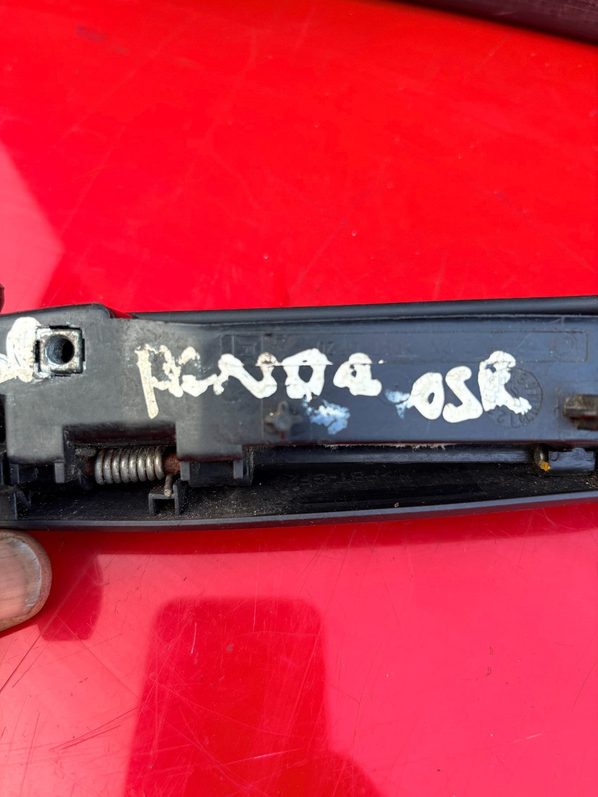 FIAT PANDA MK3 DOOR HANDLE DRIVER SIDE RIGHT REAR BLACK 2006-2011