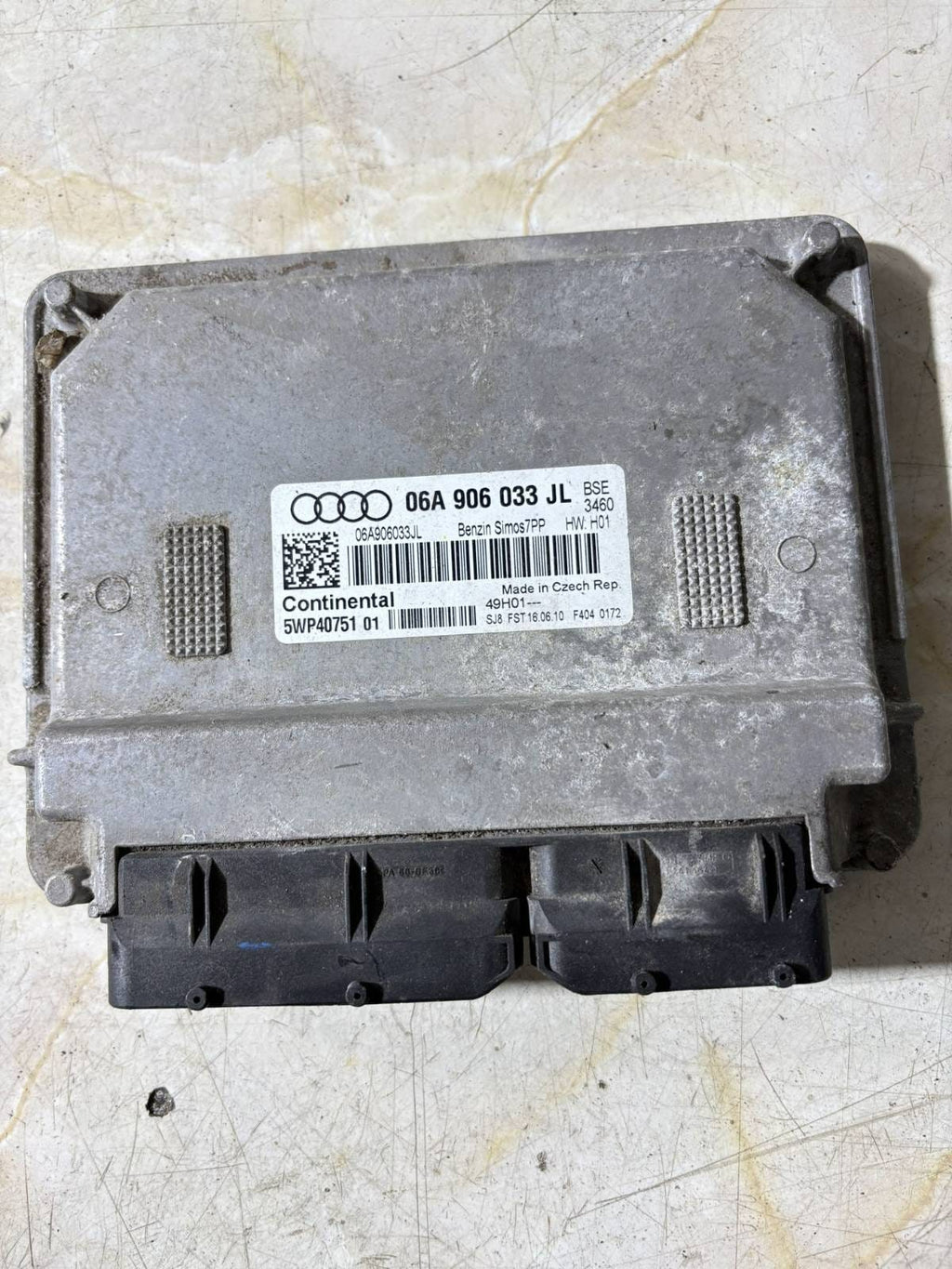 Audi A3 8P 8PA 1.6 MPI Engine ECU 06A906033JL 5WP40751 SIMOS 7PP Module