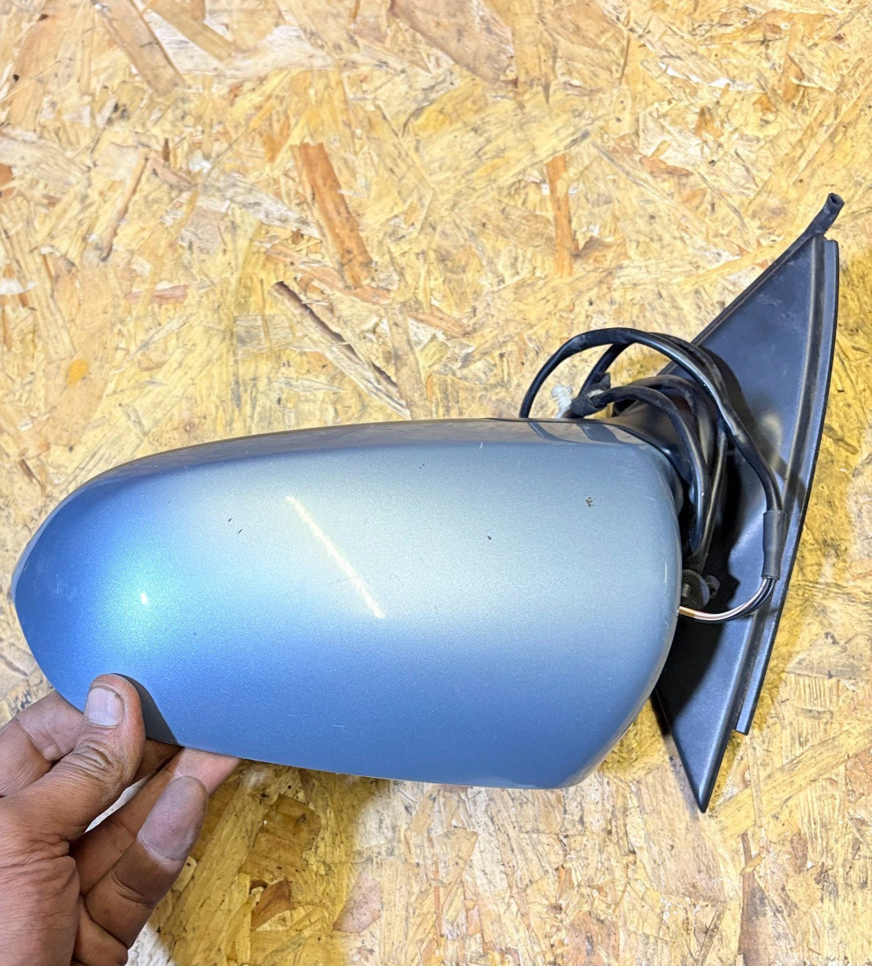AUDI A4 B6 2001-2005 LEFT PASSENGER NSF ELECTRIC WING MIRROR BLUE SALOON AVANT