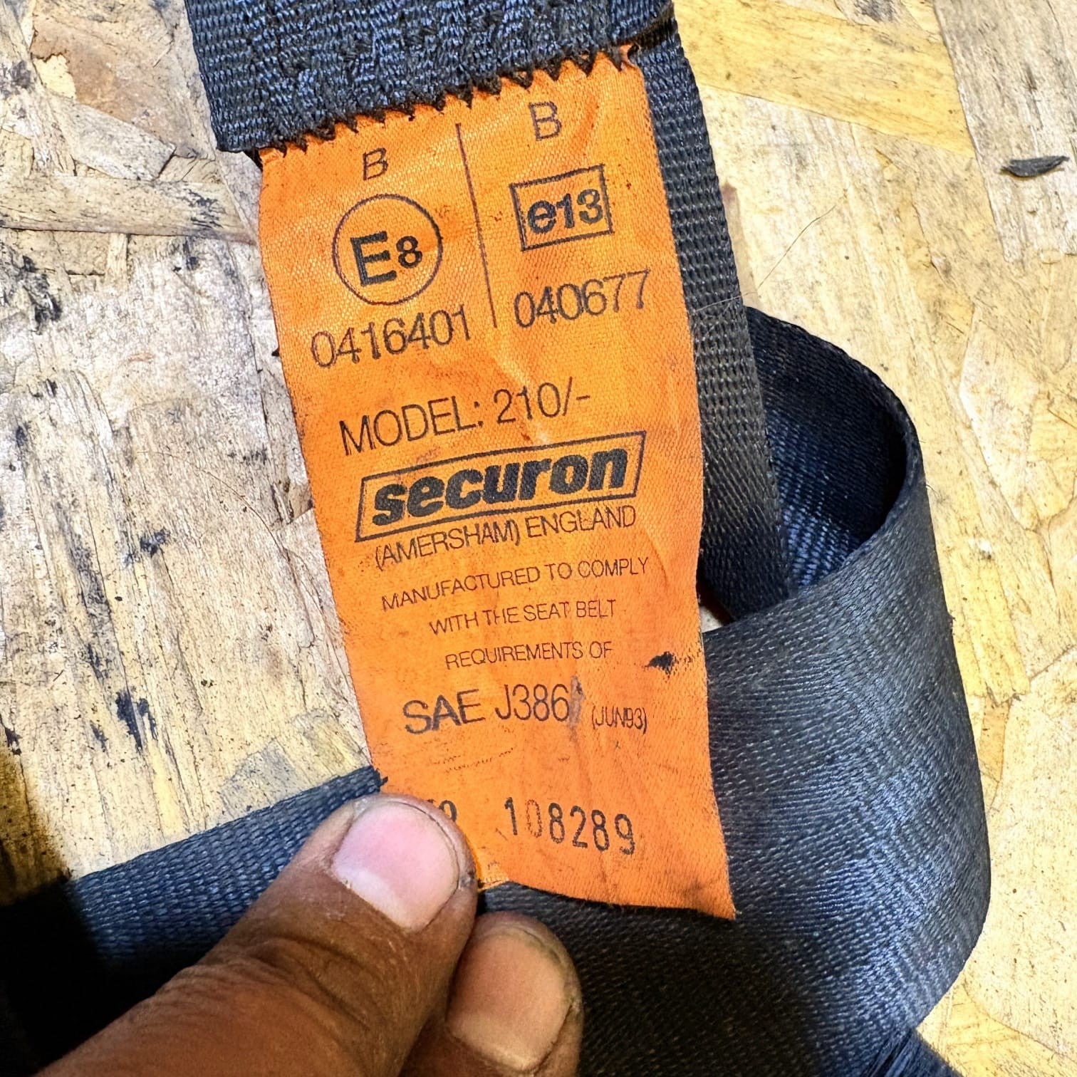 FIAT SCUDO 2.0 L315 Rear Seat Belt SAEJ386 2.5 Diesel E13040677 E80416401
