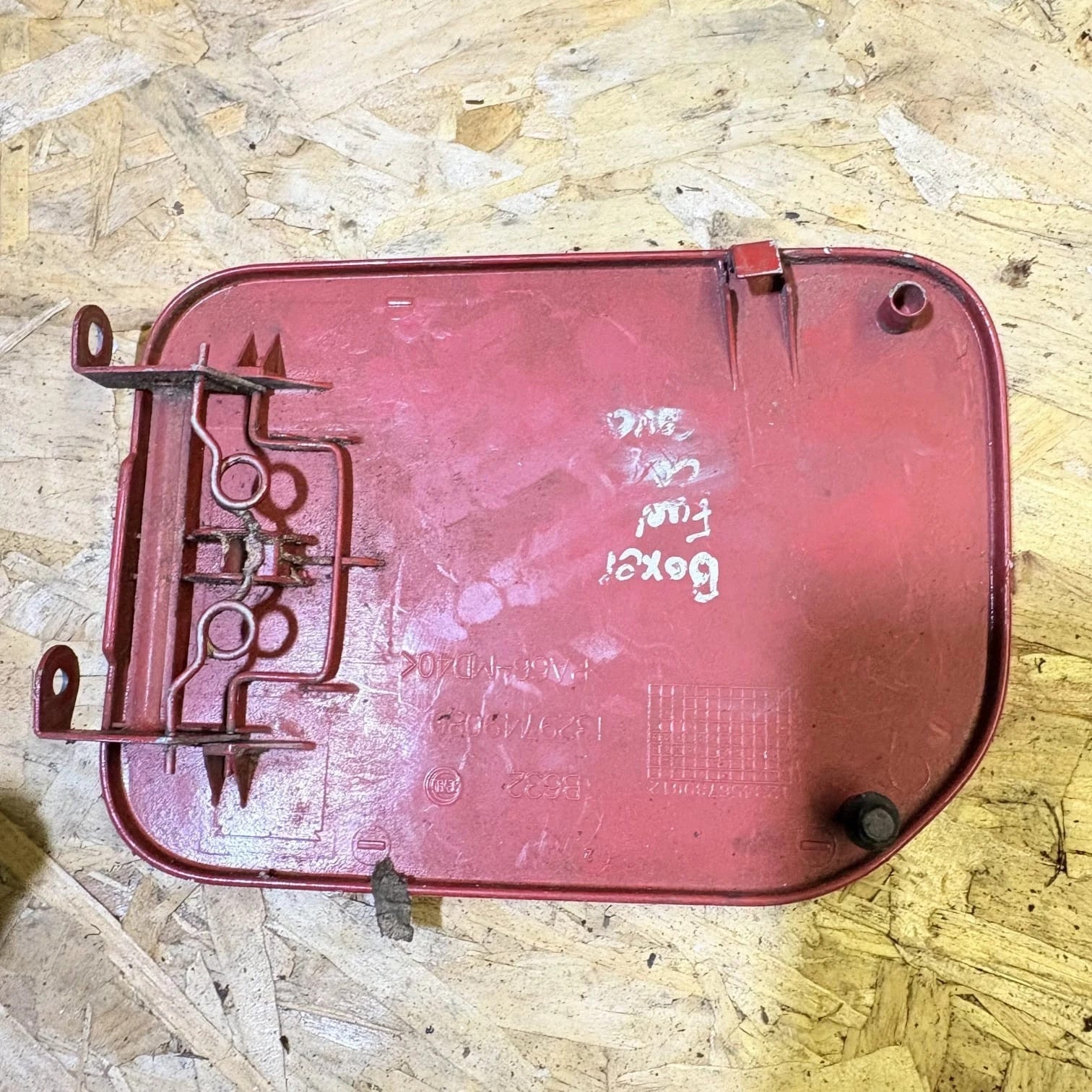Fiat Ducato Peugeot Boxer Citroen Relay Red Fuel Filler Flap Cover 2006-2014
