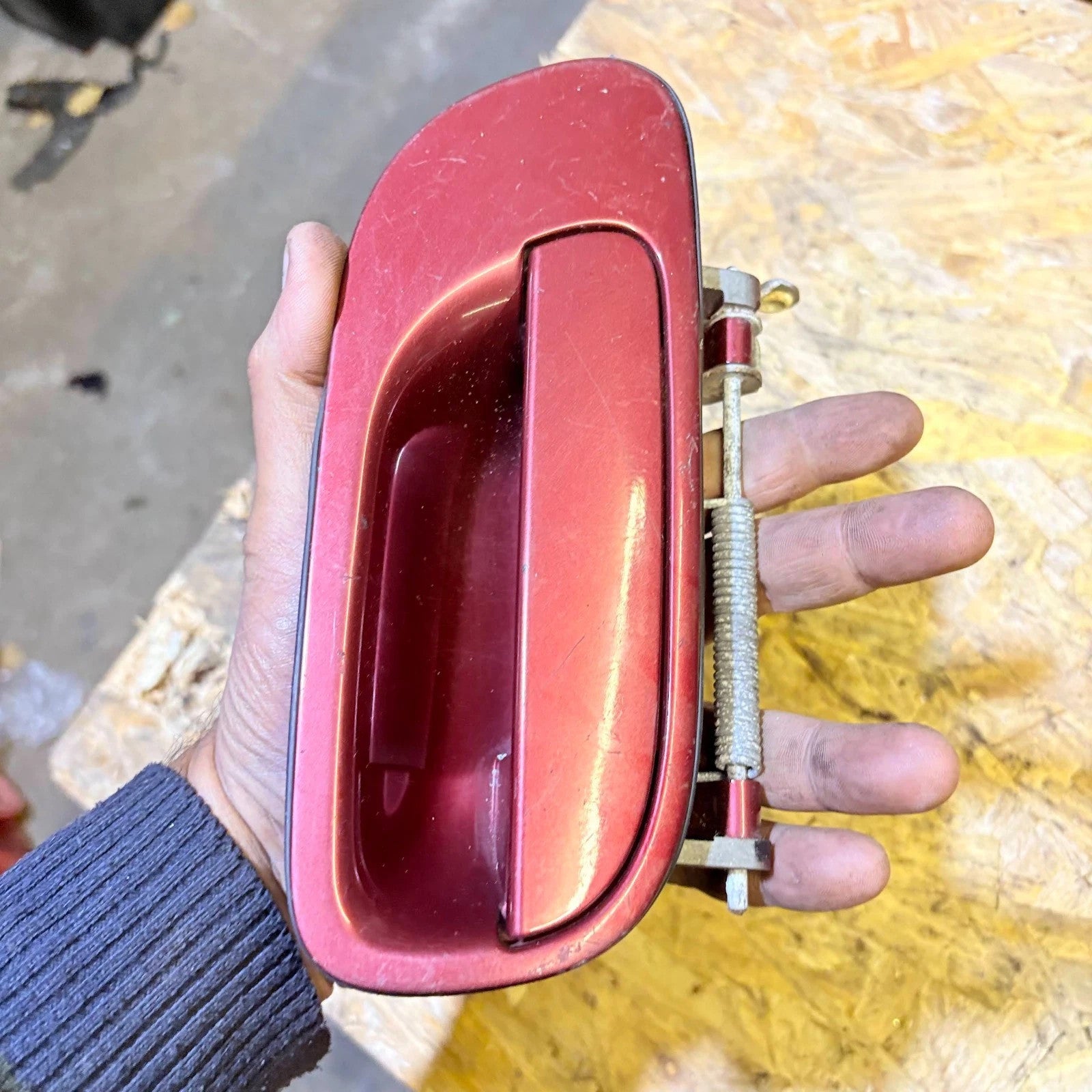Volvo S60 Mk1 P24 2000-2010 OSR Rear Right Outer Door Handle Red Burgundy