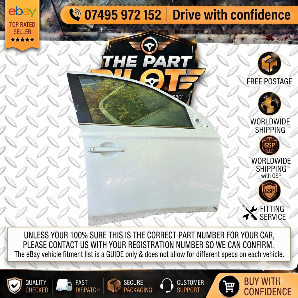 Mitsubishi Outlander MK3 2012-2021 Front Right Complete Door White W37 Free P&P