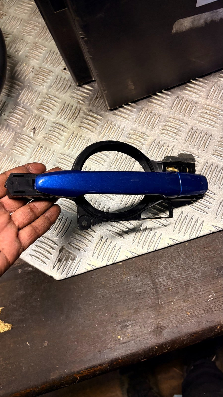 Mitsubishi Lancer 2011 Front Left Exterior Door Handle Blue Nearside NSF