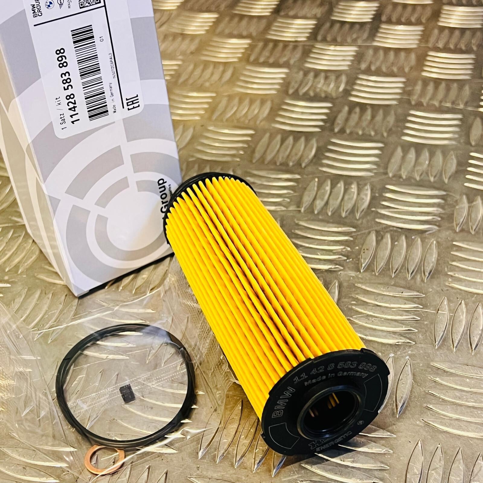 BMW Oil Filter Element Kit 11428583898 2015-2021 B58/B57 11427826799 Genuine