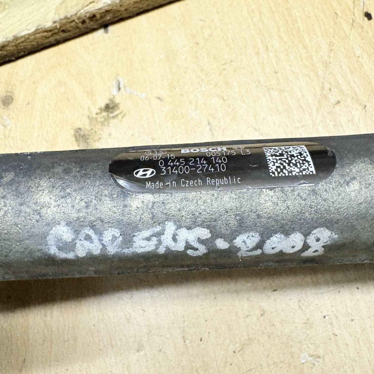 KIA CARENS 2008 2.0 CRDI 3140027410 0445214140 HIGH PRESSURE FUEL RAIL