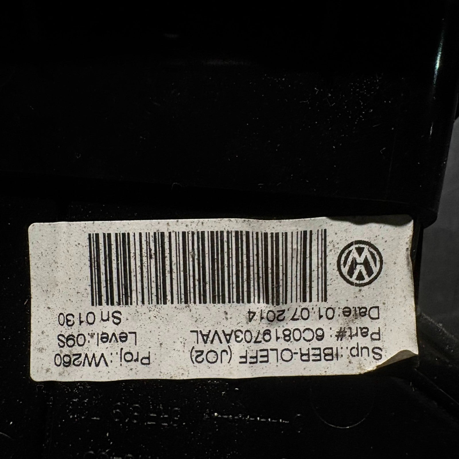VOLKSWAGEN POLO MK5 6R 2009-2017 LEFT FRONT HEATER VENT ASSEMBLY 6C0819703AVAL
