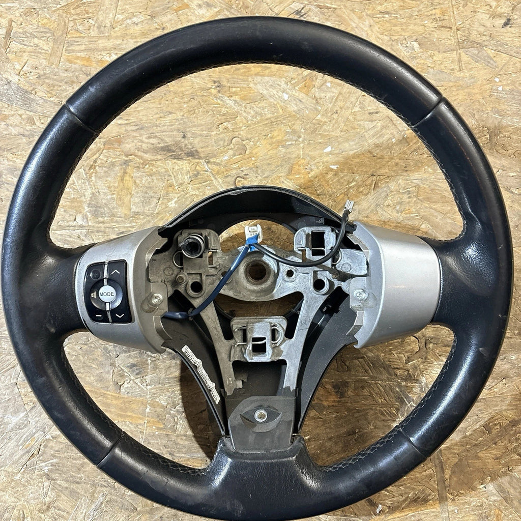 2010 TOYOTA YARIS Mk2 (XP90) Leather Multifunctional Black Steering Wheel